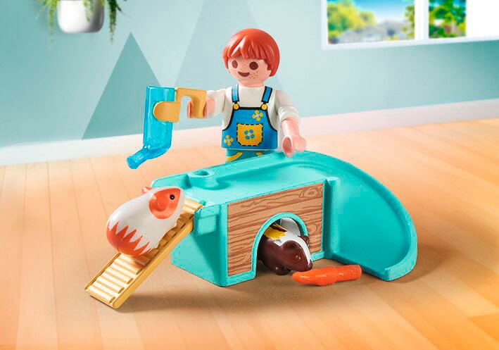 Playmobil® Konstruktions-Spielset »Junge mit Meerschweinchen (71746), Playmobil My Life«