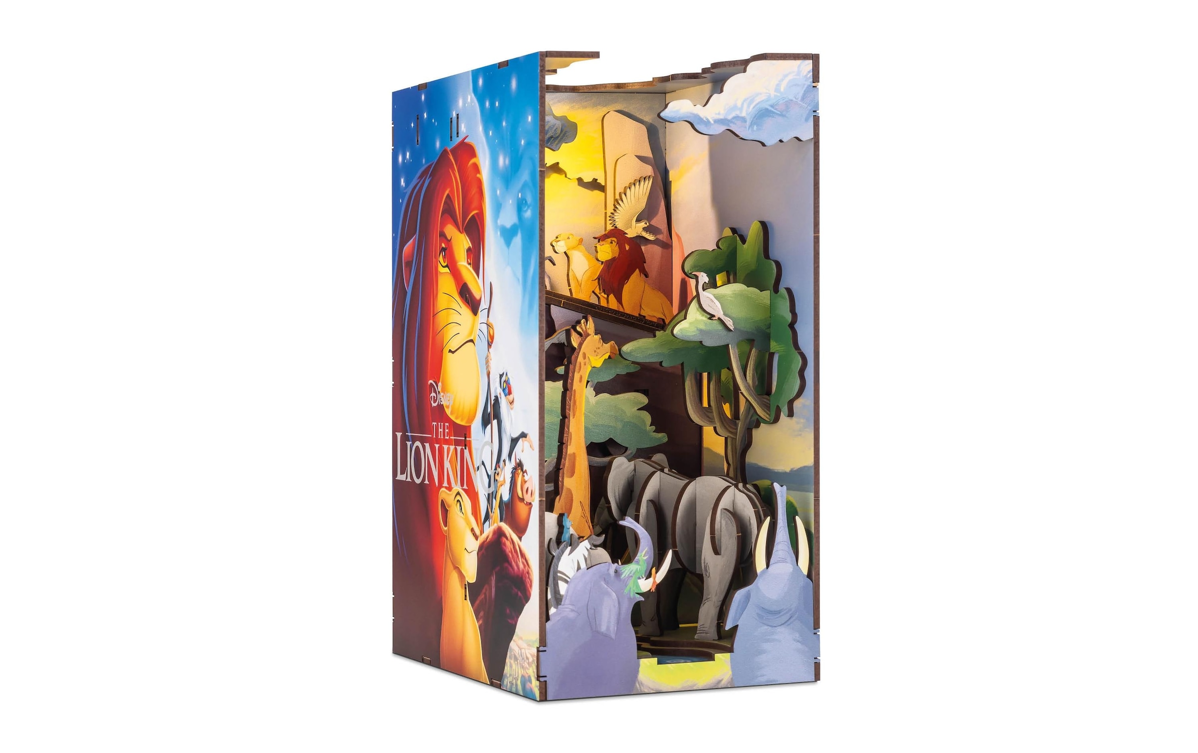 Revell® Modellbausatz »Book Nook, Tiny Adventures Disney König der Löwen« Buchstütze; mit LED-Beleuchtung