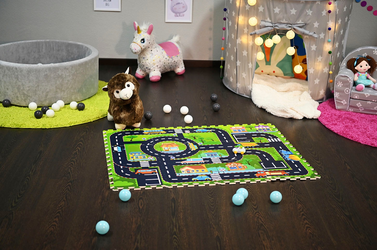 Knorrtoys® Puzzle »Strasse«, Puzzlematte, Bodenpuzzle
