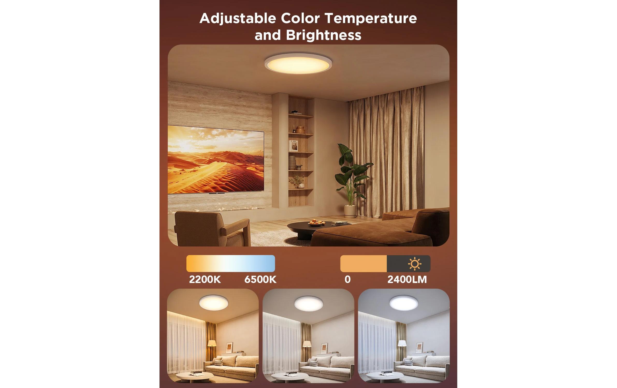 Govee Lampe LED intelligente »30 cm, 24 W, 2400 lm, RGBWW + RGBIC«