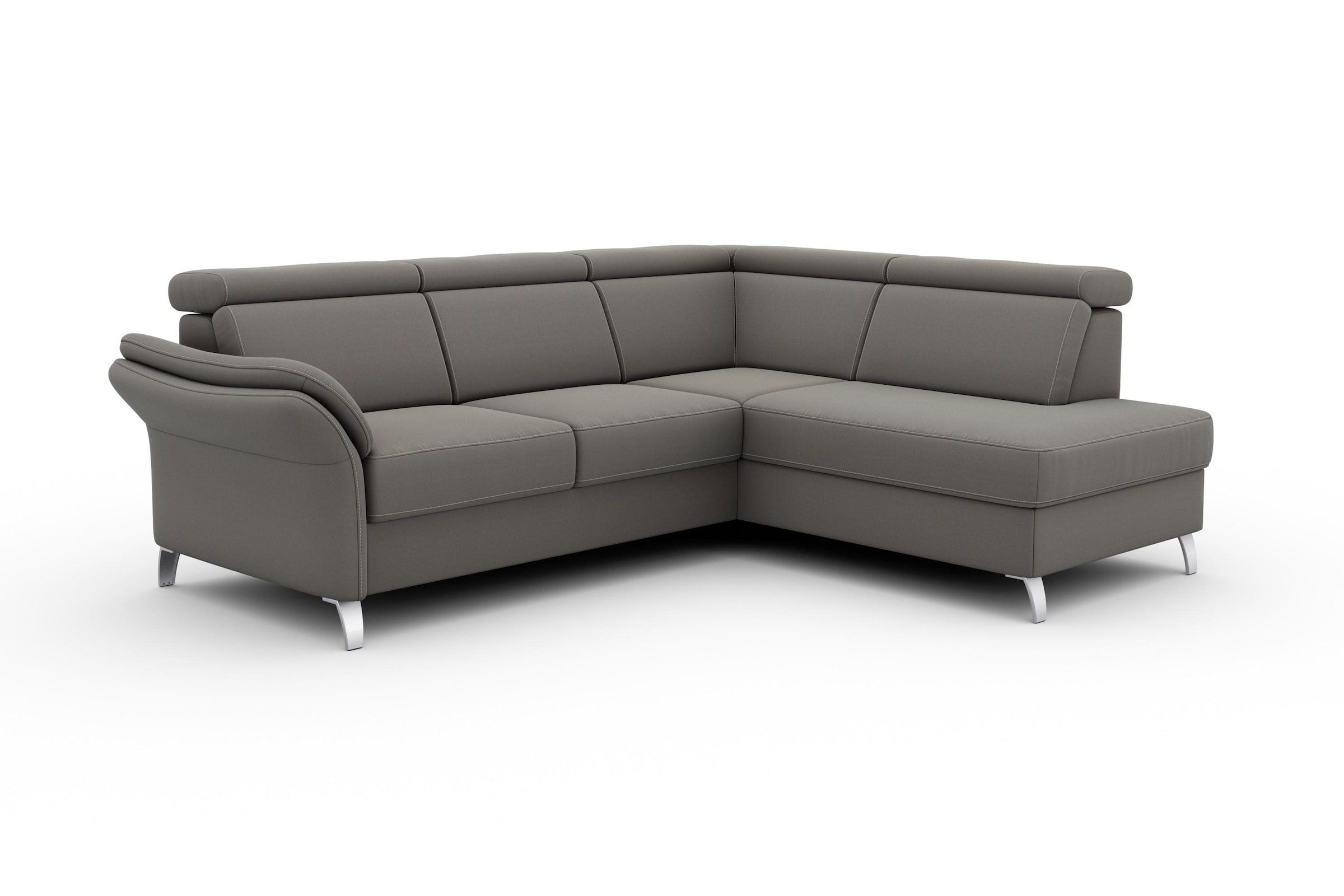 sit&more Canapé d'angle »Vincenzo L-Form« inklusive Kopfteilverstellung, wahlweise mit Bettfunktion, Bettkasten