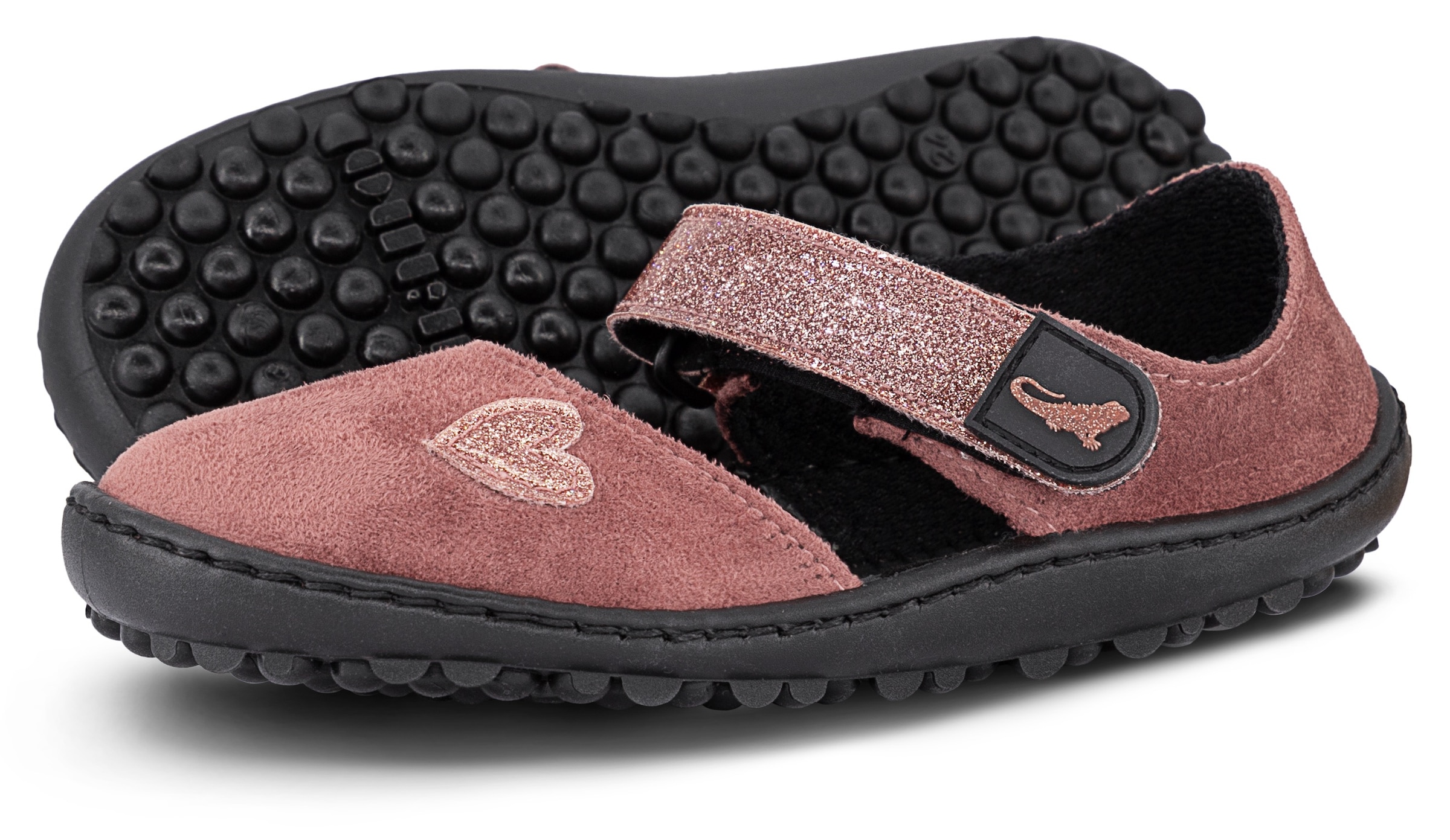 Leguano Chaussures pieds nus »LEGUANITO JARINA«  , Halbschuh, Bequemschuh mit Glitzer und Herzapplikation