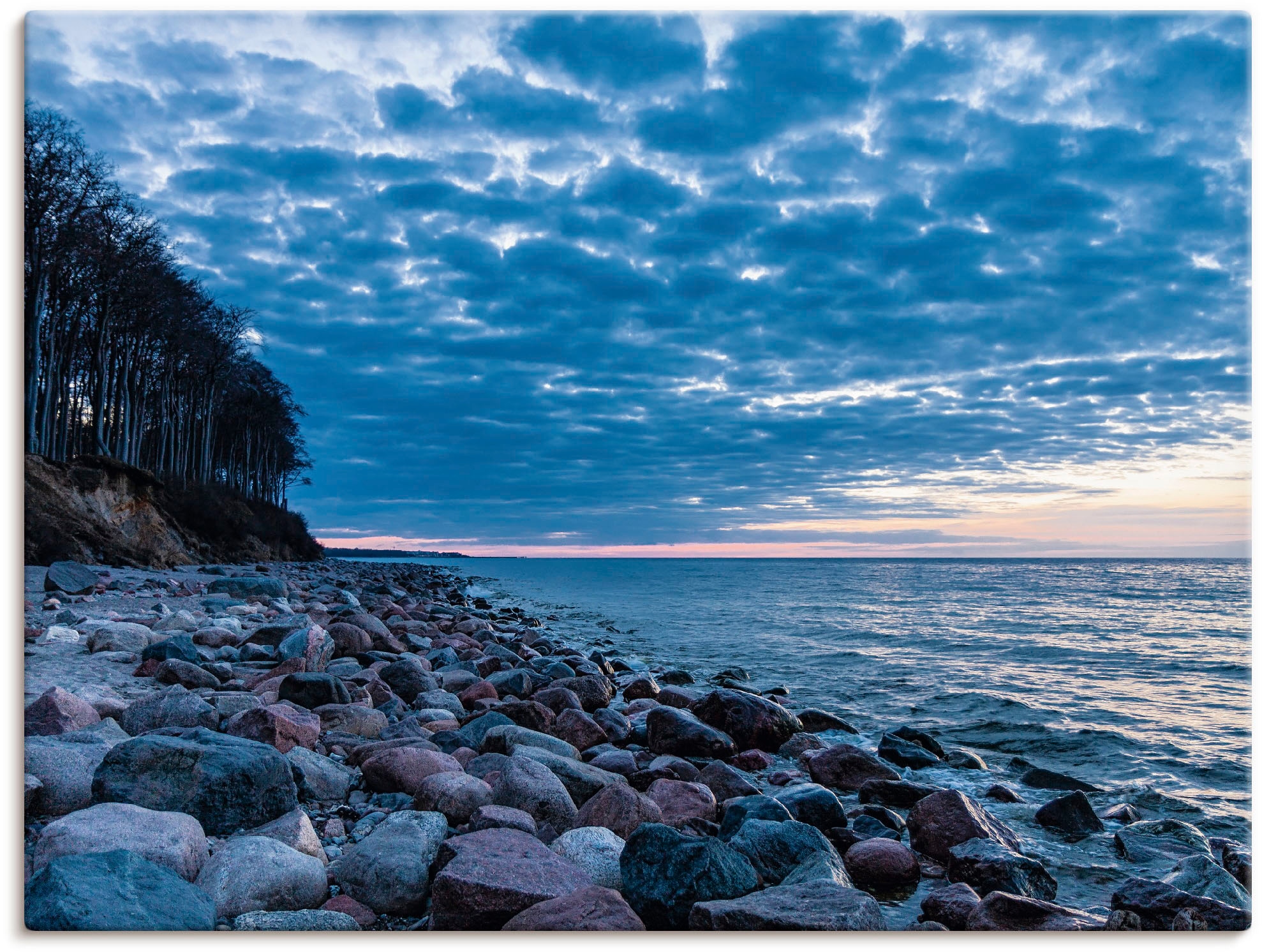 Image of Artland Leinwandbild "Steine an der Küste der Ostsee" Küste 1 Stk. tlg. auf Holzrahmen gespannt