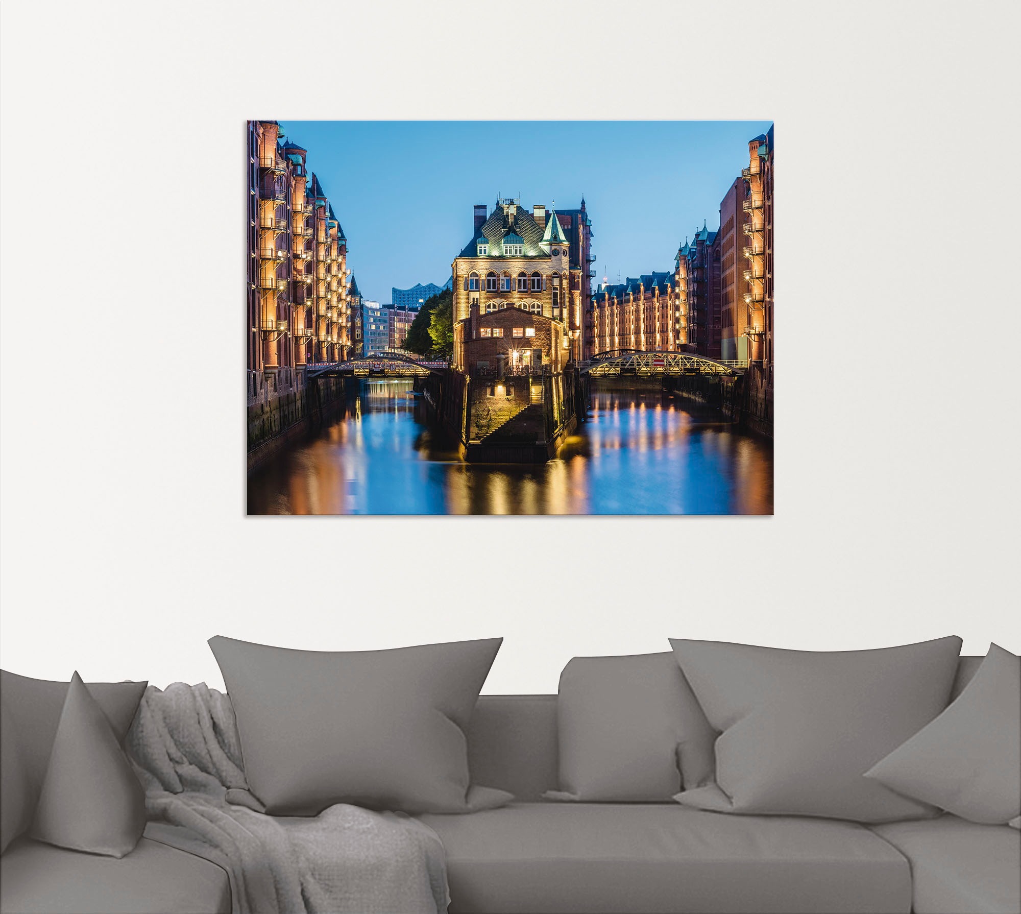 Artland Wandbild »Hamburg Wasserschloss in Speicherstadt 2«, Gebäude, (1 St.), als Alubild, Outdoorbild, Poster in verschied. Grössen