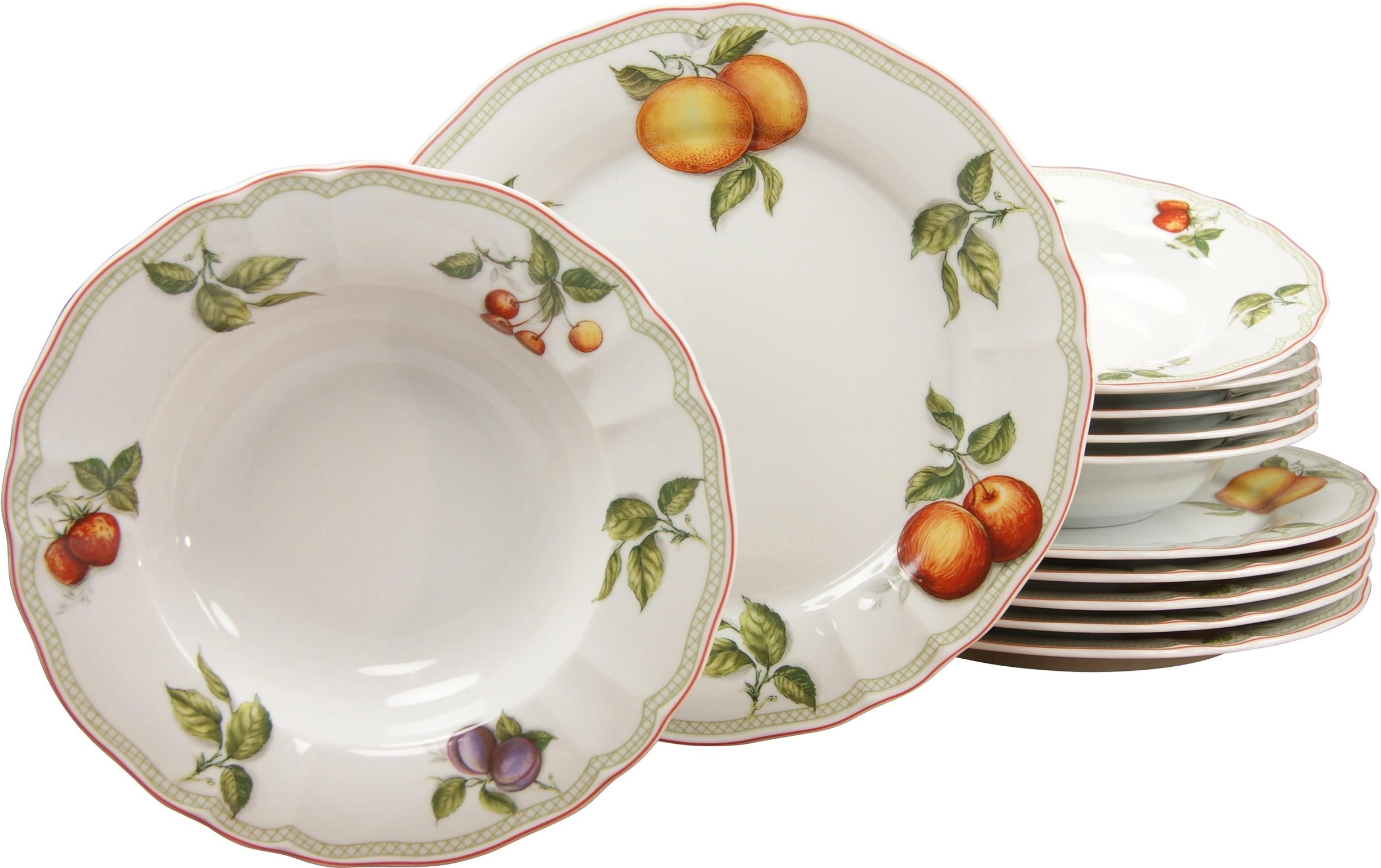 Image of CreaTable Kombiservice "Teller-Set Gelb/Grün/Orange/Violett"