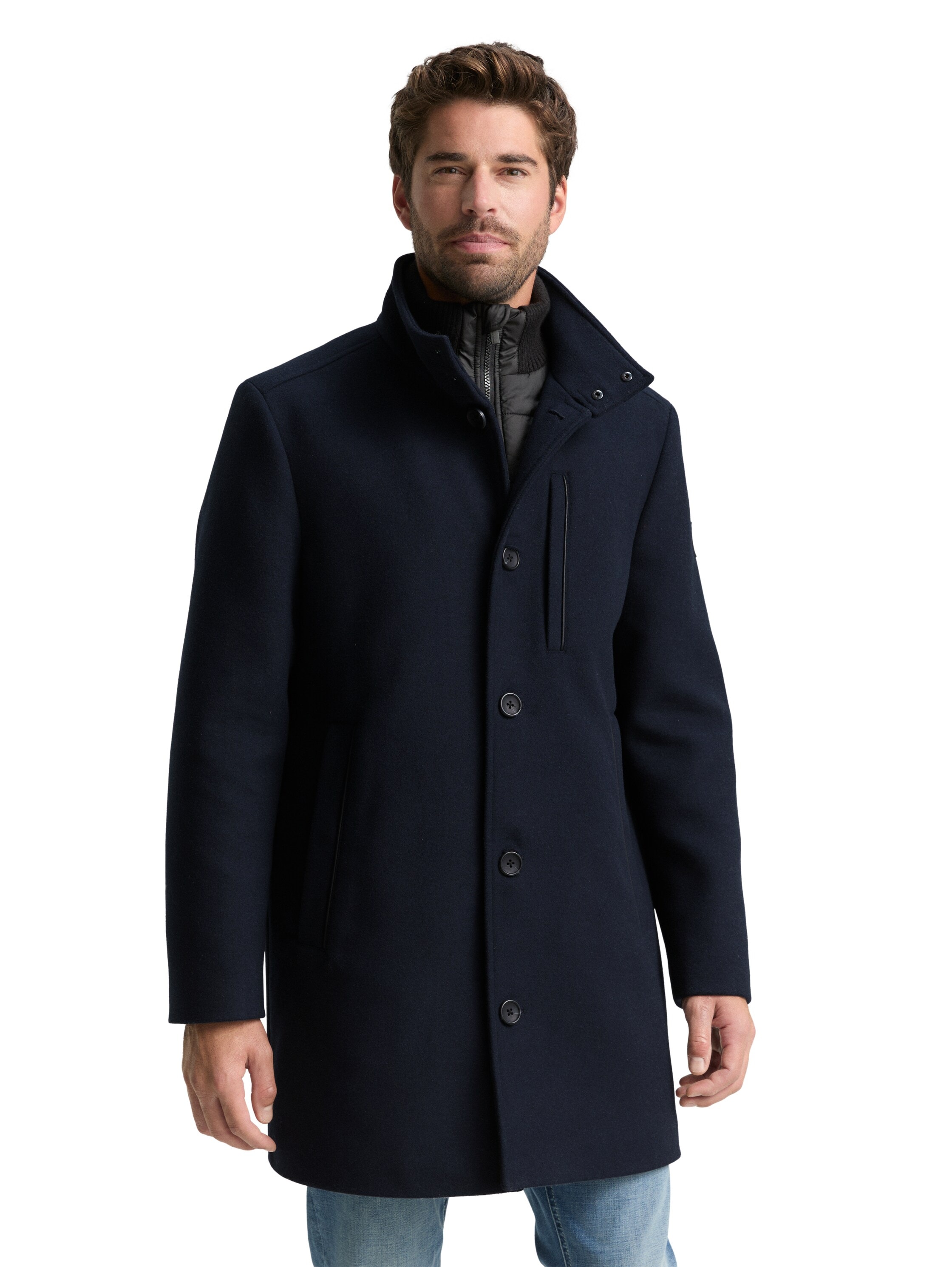 TOM TAILOR Wollmantel, mit abnehmbarer Innenjacke