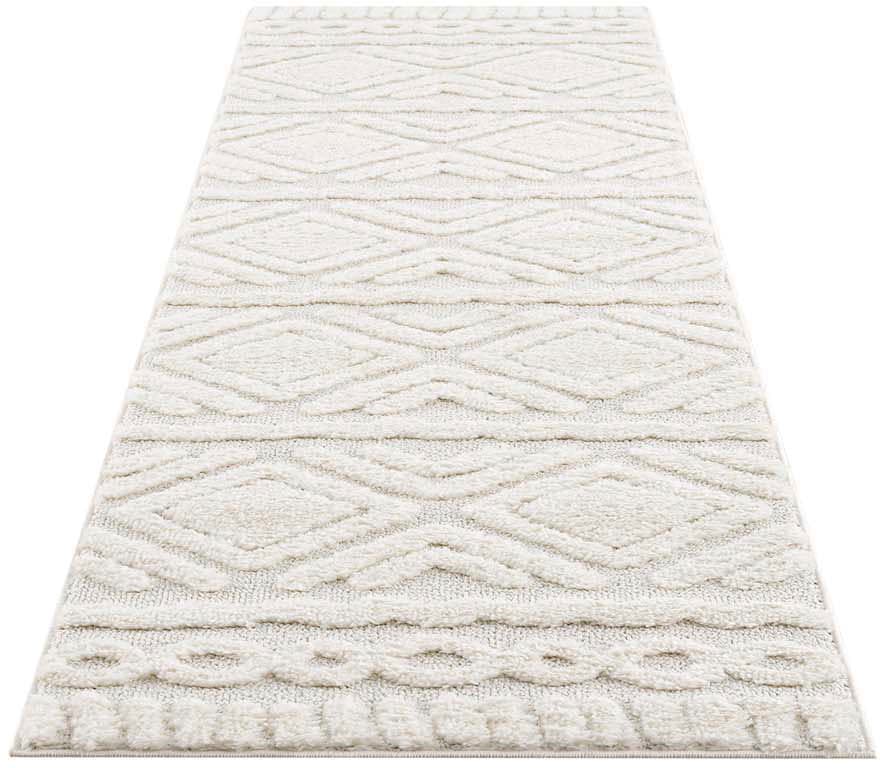 GOODproduct Hochflor-Läufer »Andro« rechteckig 20 mm Höhe Boho Stil, weich, Hoch Tief Struktur, Wohnzimmer