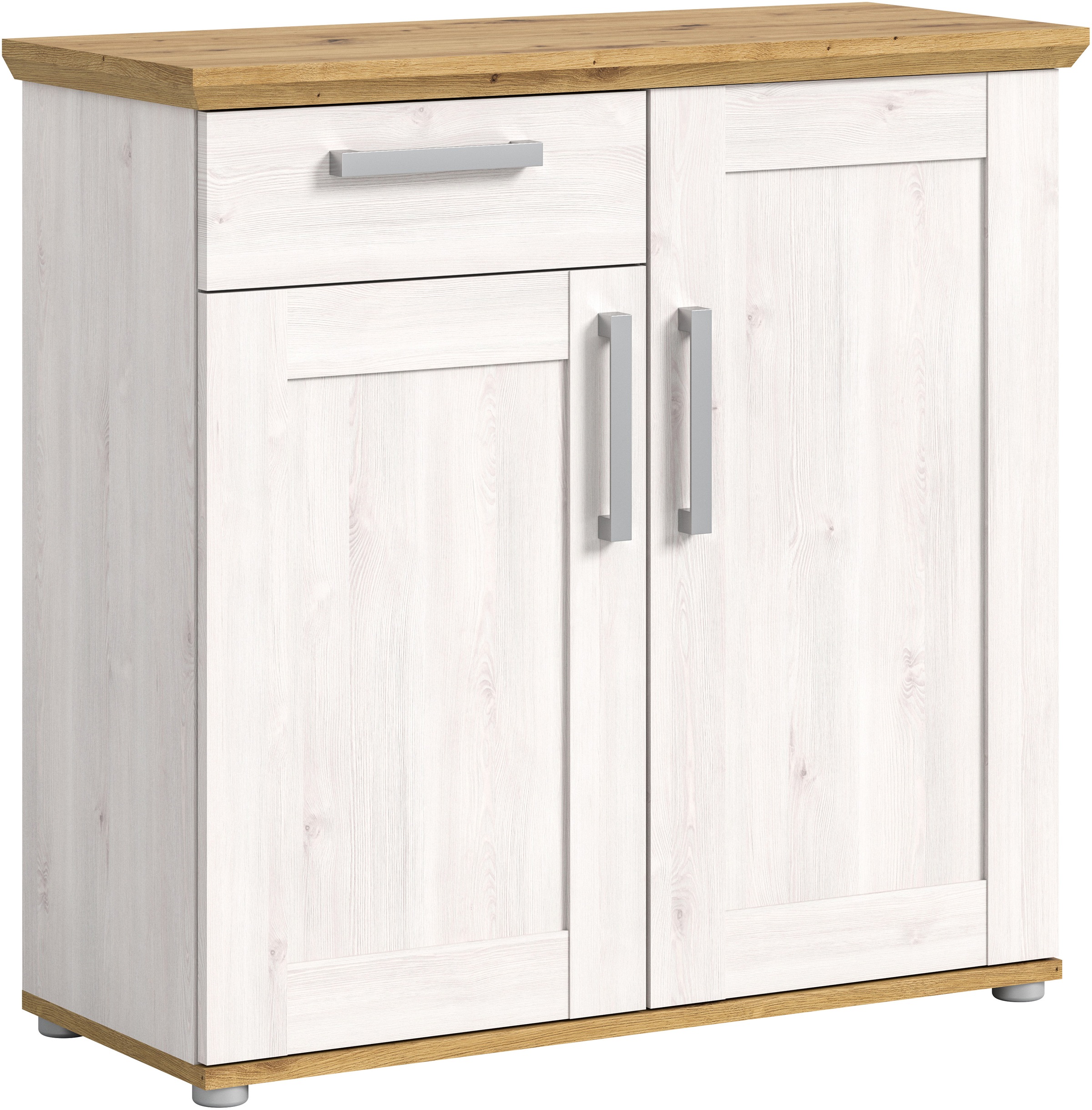 Home affaire Kommode "COSENZA, Breite 95 cm, 2 Türen, 1 Schubkasten" in Landhausoptik, Anrichte, Schrank, Sideboard