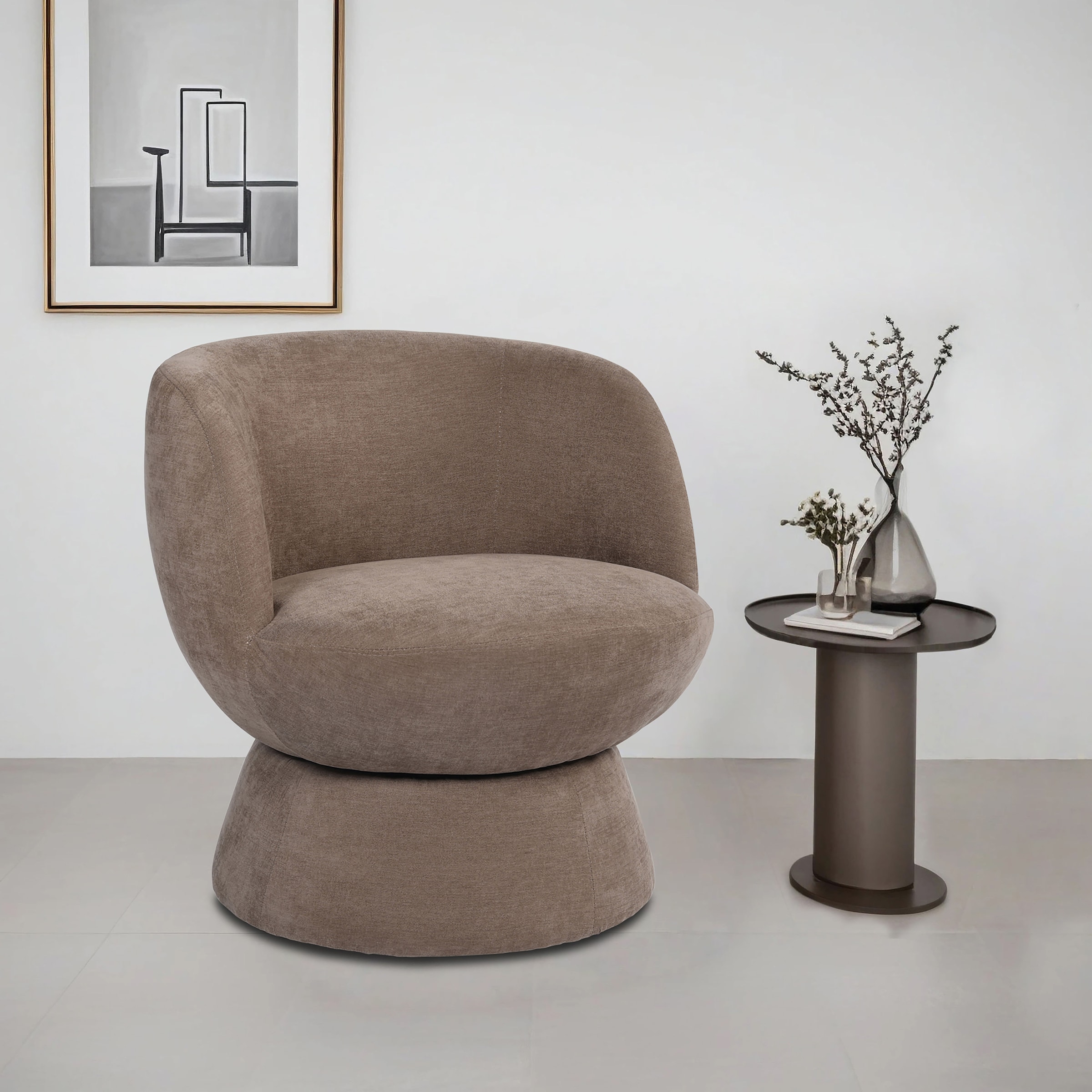 GOODproduct Drehsessel »ZAZZA Lese-Sessel, TV-Sessel, Loungesessel« 360° drehbar, feiner Struktur-Bezug