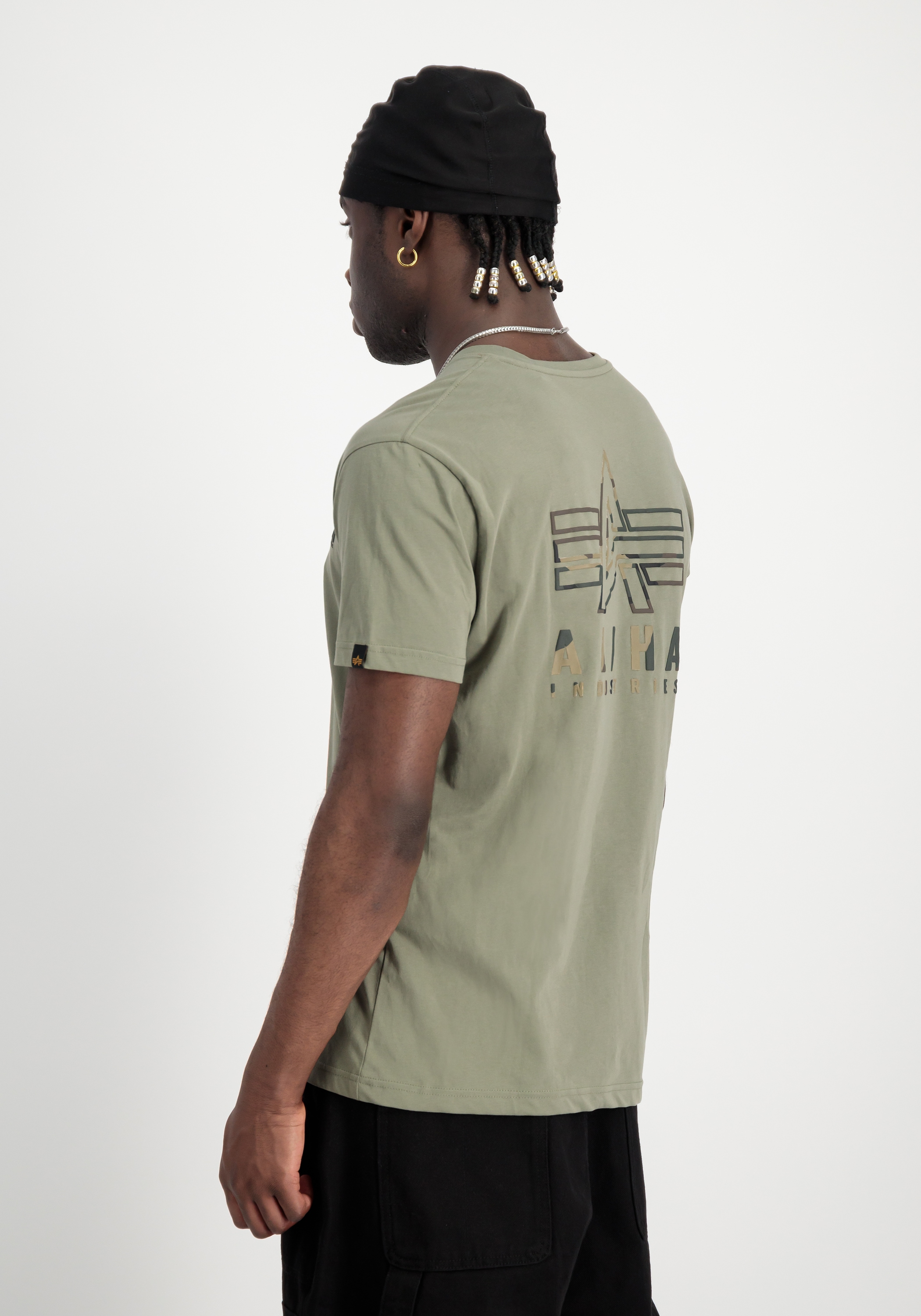 Alpha Industries T-Shirt »Camo Logo Puff Print Backprint T-Shirt«