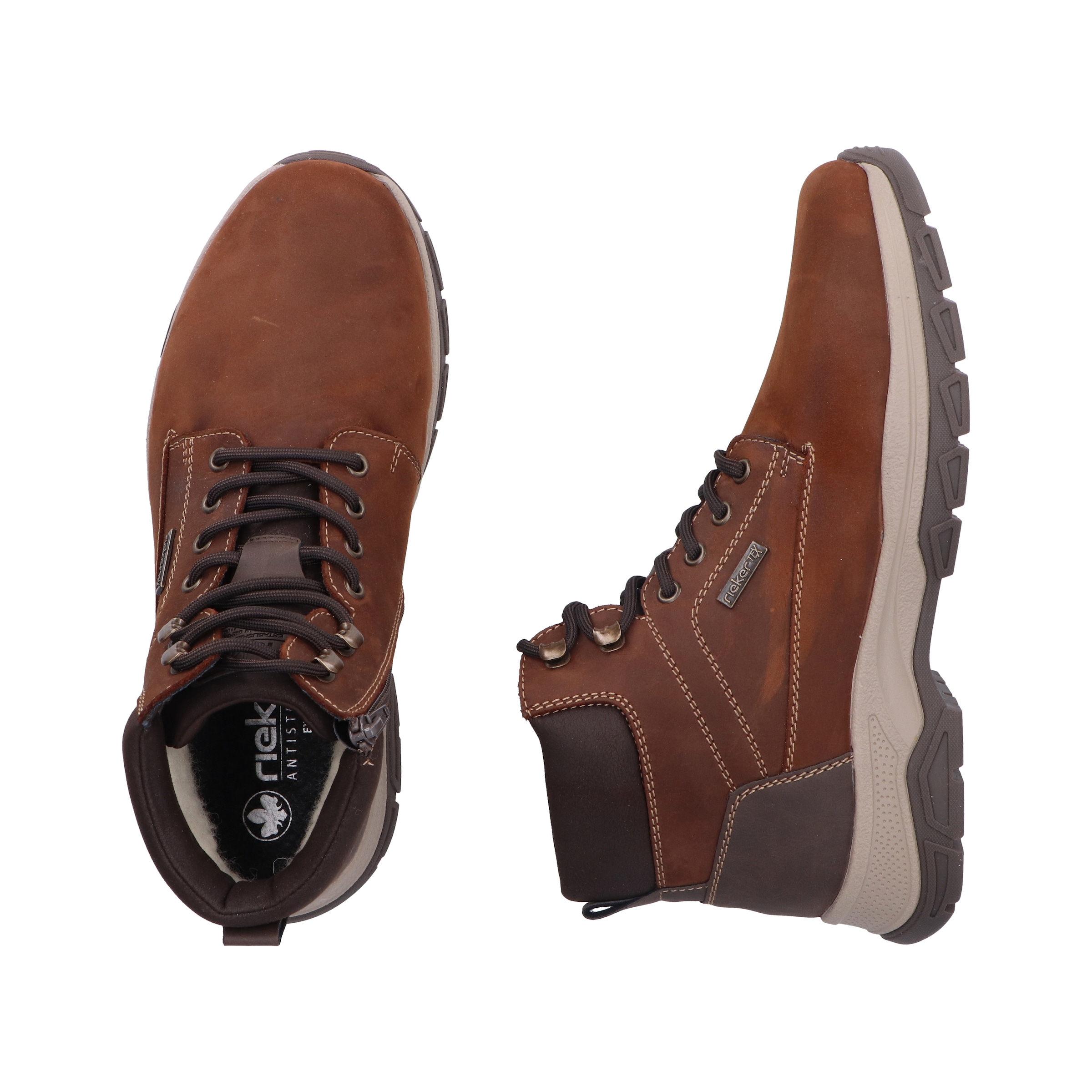 Rieker Bottes d'hiver  Bottines à lacets, bottines, chaussures outdoor avec fermeture éclair intérieure