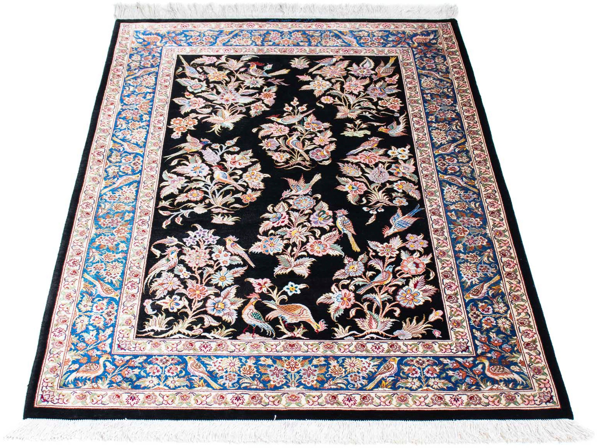 Image of morgenland Orientteppich »Perser - Ghom - 118 x 77 cm - dunkelrot«, rechteckig, 10 mm Höhe, Wohnzimmer, Handgeknüpft, Einzelstück mit Zertifikat bei Ackermann Versand Schweiz