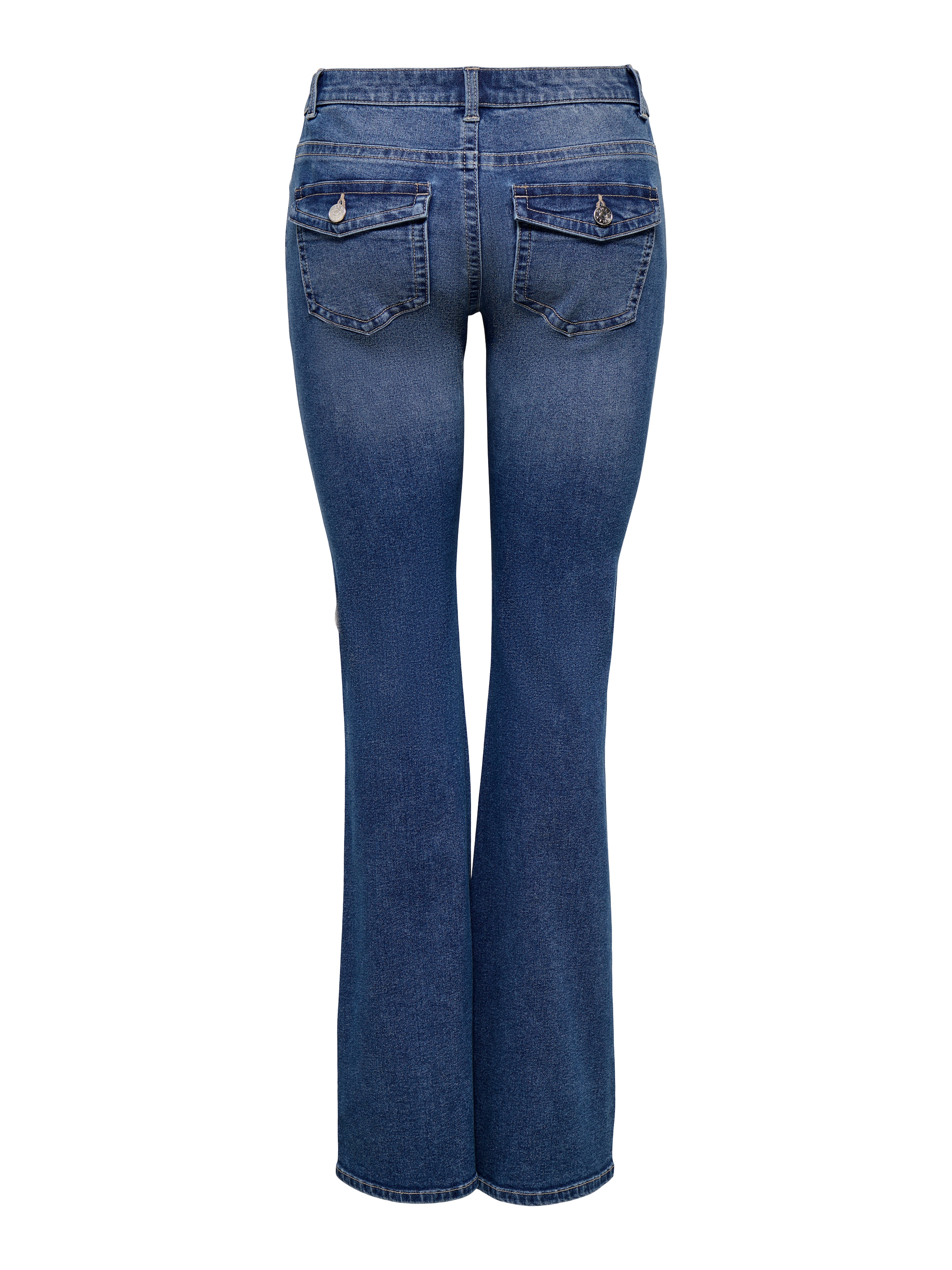 ONLY Jeans bootcut »ONLPHOEBE LW B-POC FLARE DNM PIM454 NOOS« mélange de coton, coupe bootcut