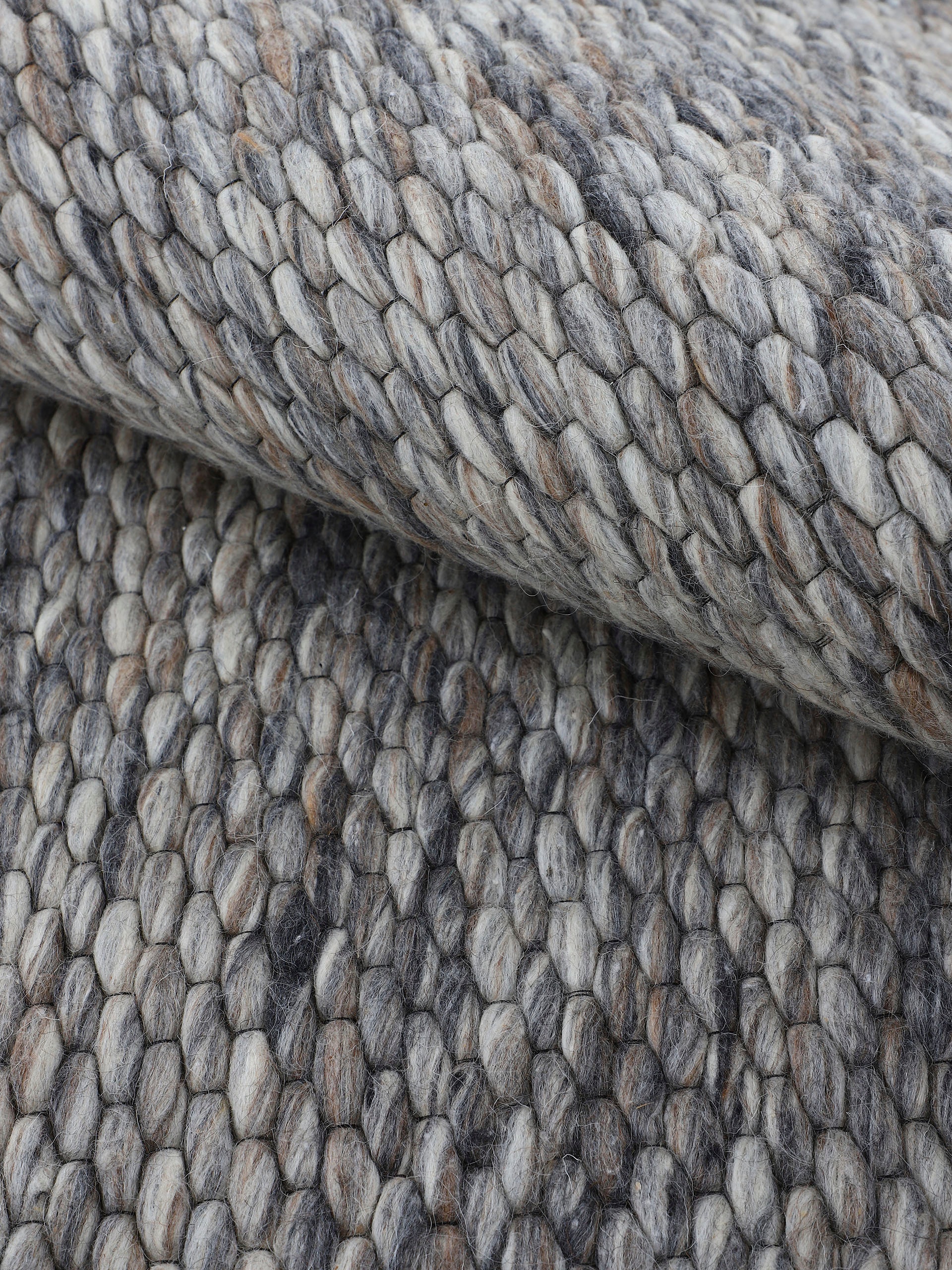 carpetfine Wollteppich »Sina,  auch als Läufer«, rechteckig, 14 mm Höhe, Handweb Teppich, reine Wolle, meliert, handgewebt, weich & kuschelig