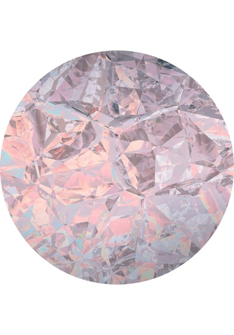 Vliestapete »Glossy Crystals«, 125x125 cm (Breite x Höhe), rund und selbstklebend