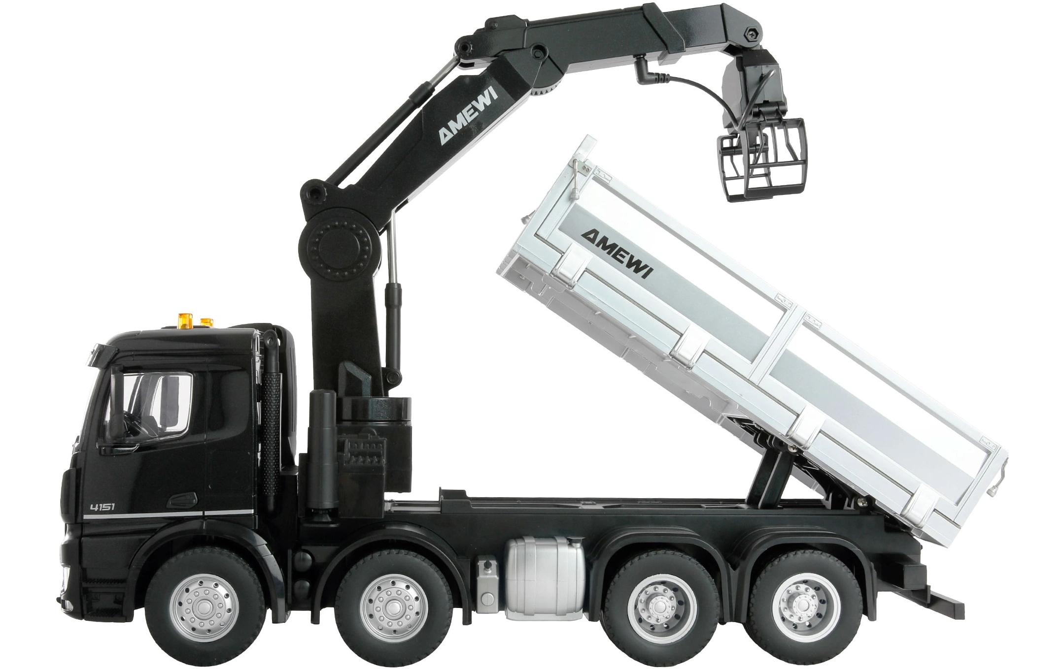 Amewi CAMION RC »Mercedes-Benz Arocs 8 x 4/4 1:18 Kran/Kipper« transmission 8x4