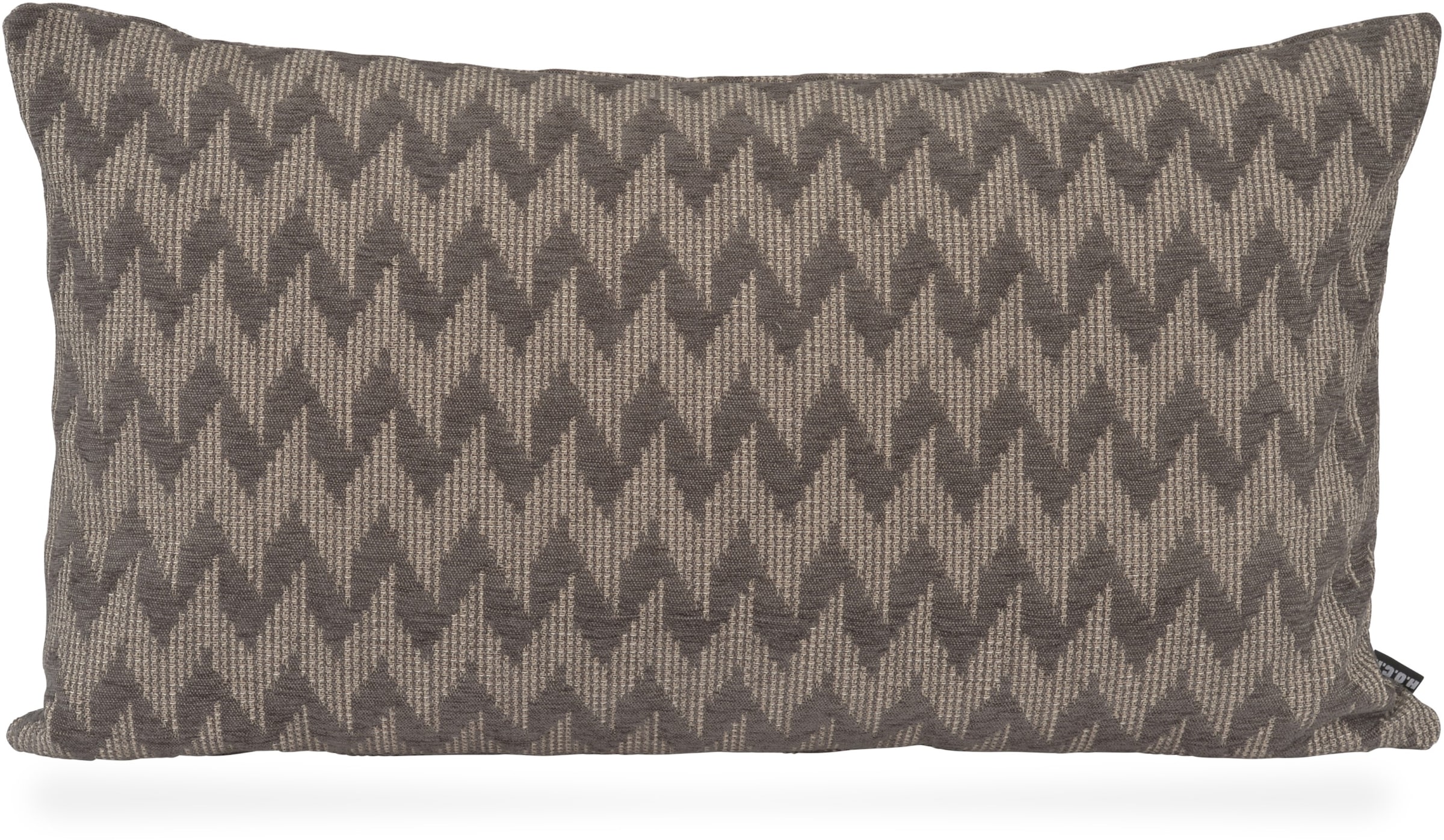 Image of H.O.C.K. Dekokissen "Svantje" Sofakissen inkl. Füllung, 70x40cm, Dekokissen, Zickzack, weiss, beige