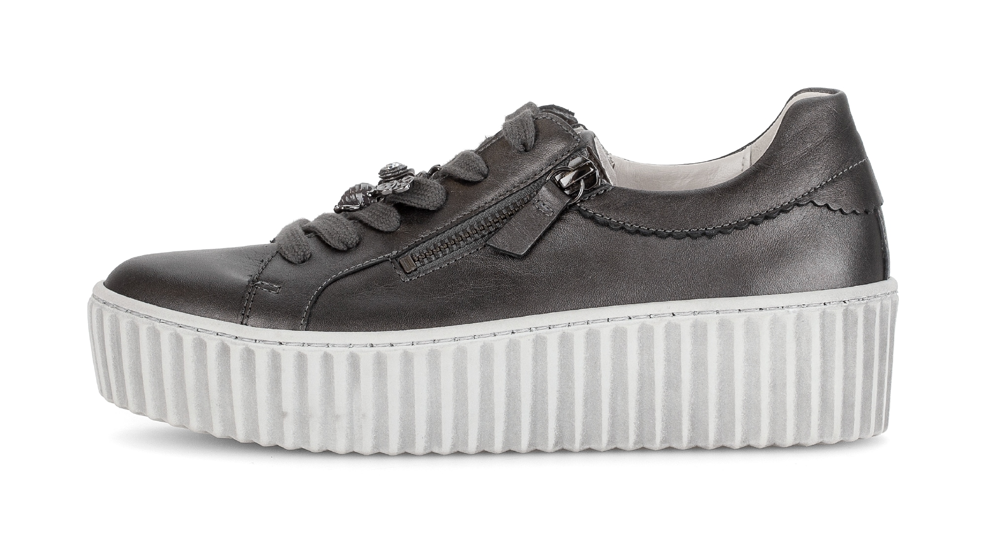 Gabor Plateausneaker  , Freizeitschuh, Halbschuh, Schürer in runder Form