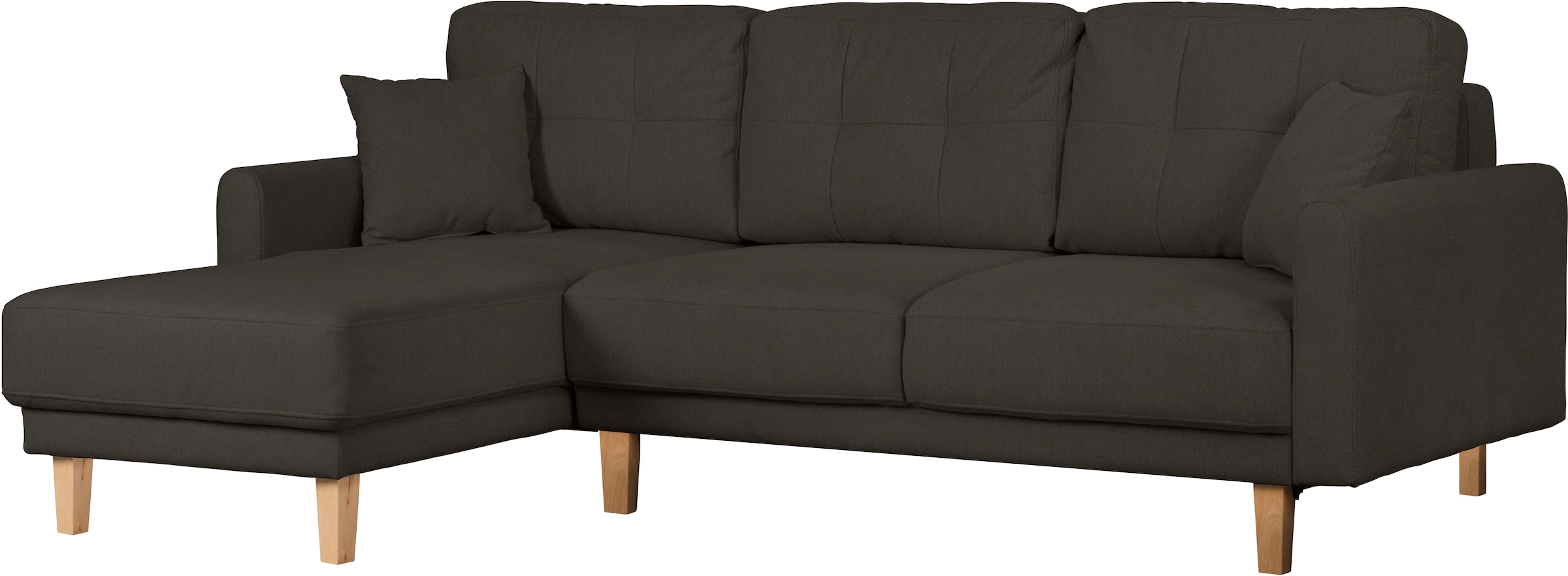 Home affaire Canapé d'angle »TRIPLO optionale Schlafsofa mit Bettkasten, Masse B/T/H: 234/164/89 cm« L-Form wahlweise mit Bettfunktion - Liegefläche 132x210 cm