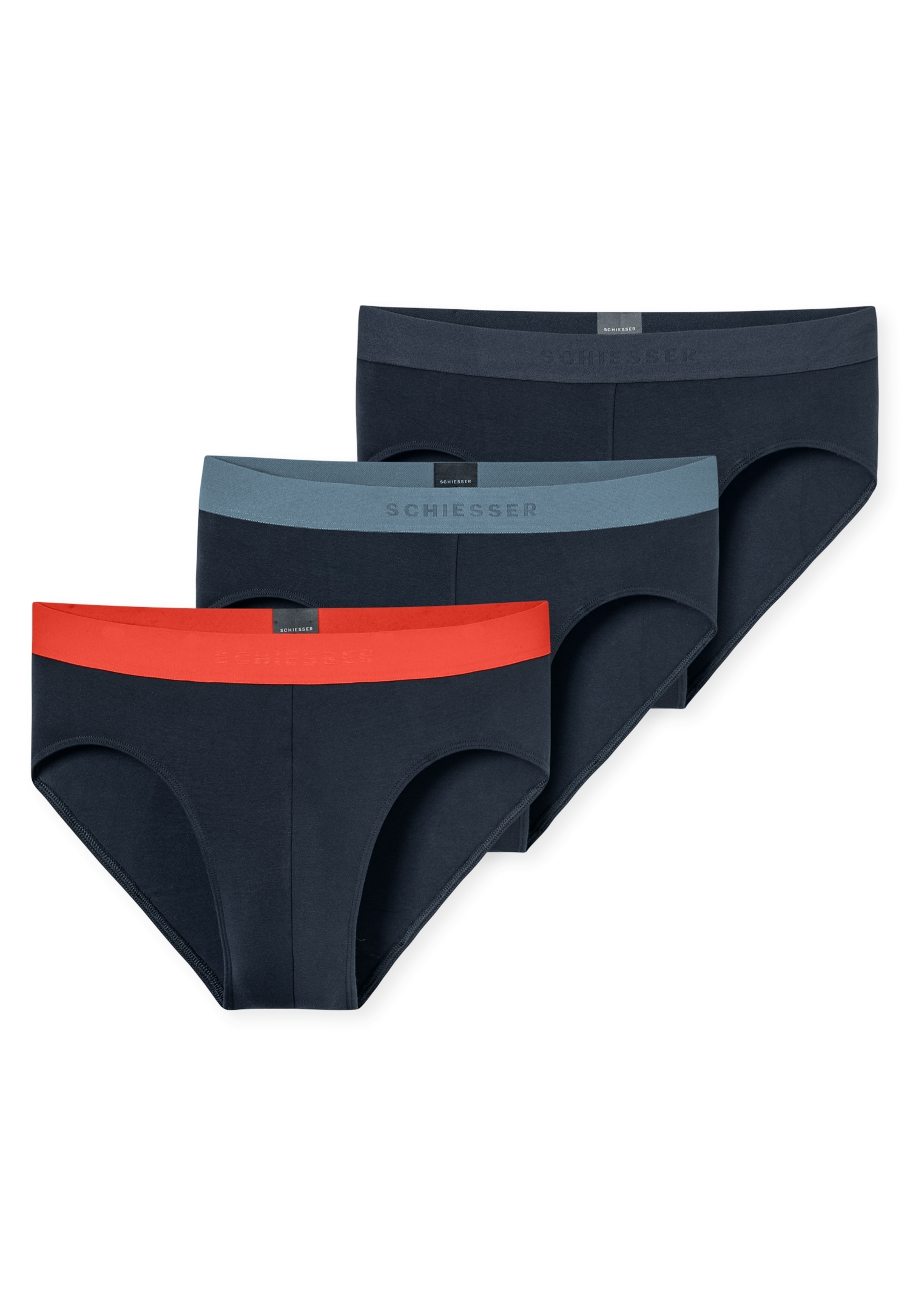 Schiesser Rioslip »"95/5"«, (3er Pack), mit farbigem Webgummibund