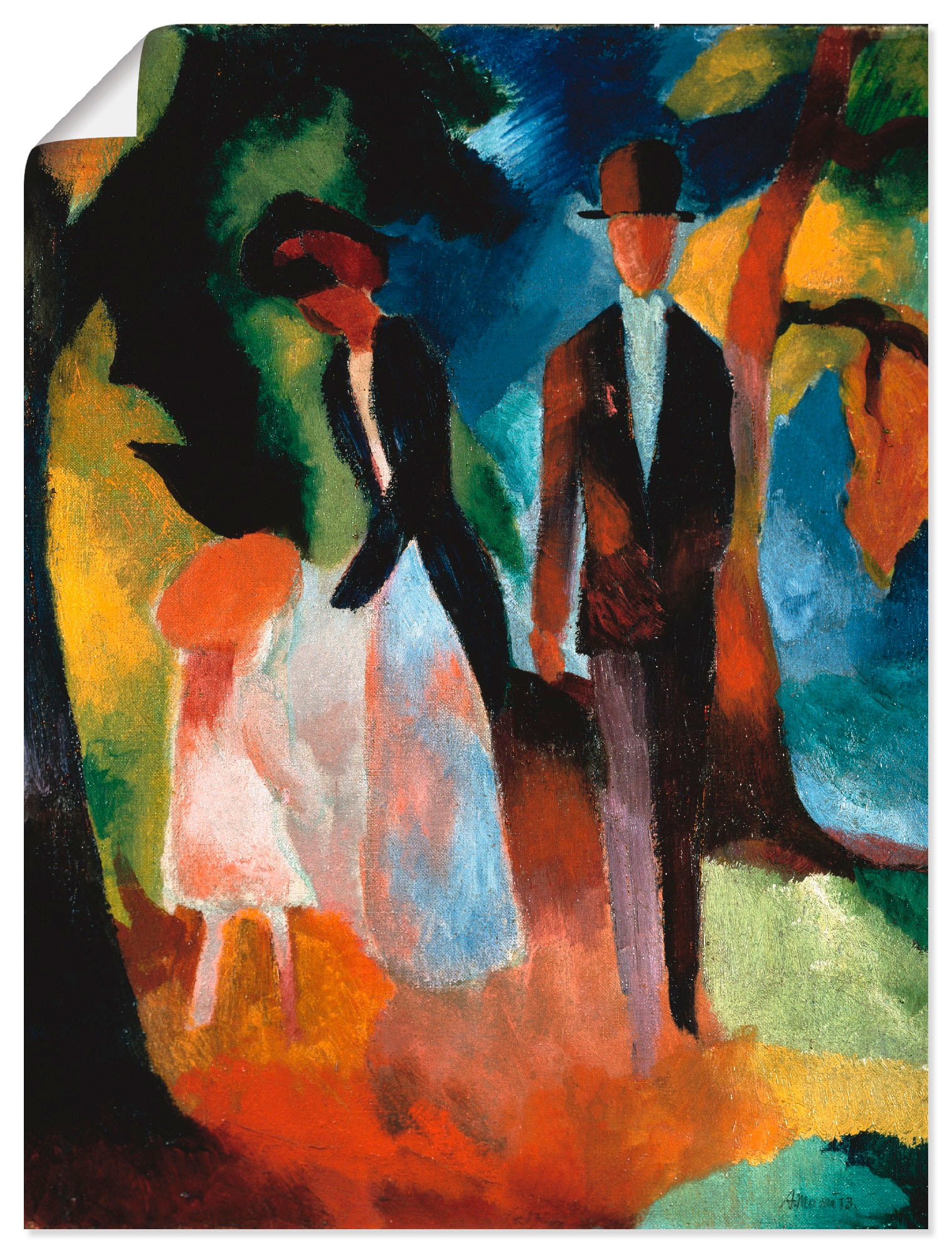 Image of Artland Poster "Leute am blauen See" Paar 1 Stk. tlg. ohne Rahmen