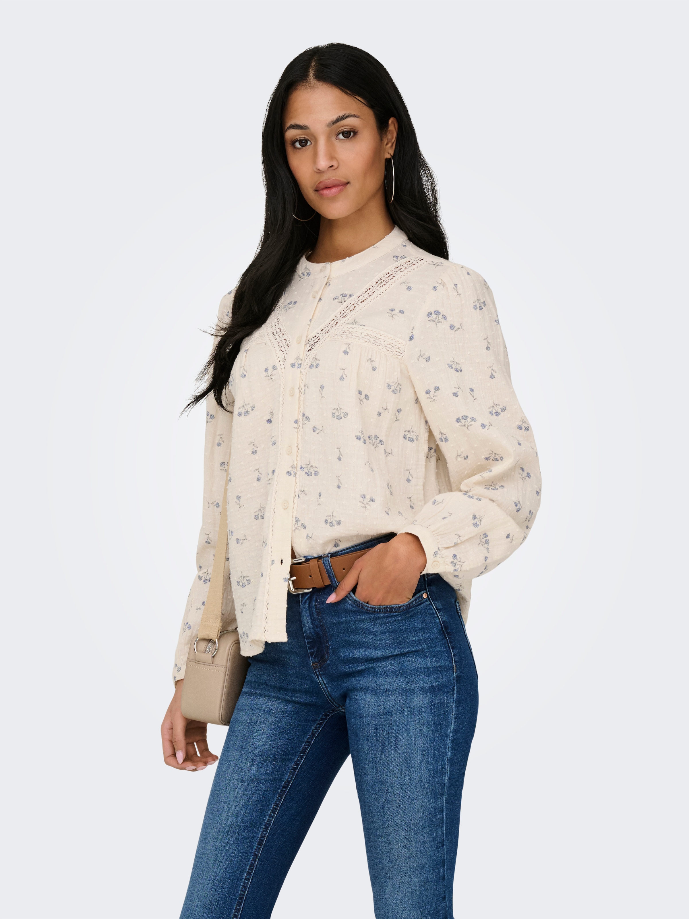 ONLY Druckbluse »ONLLARI L/S FLOWER SHIRT NOOS WVN«