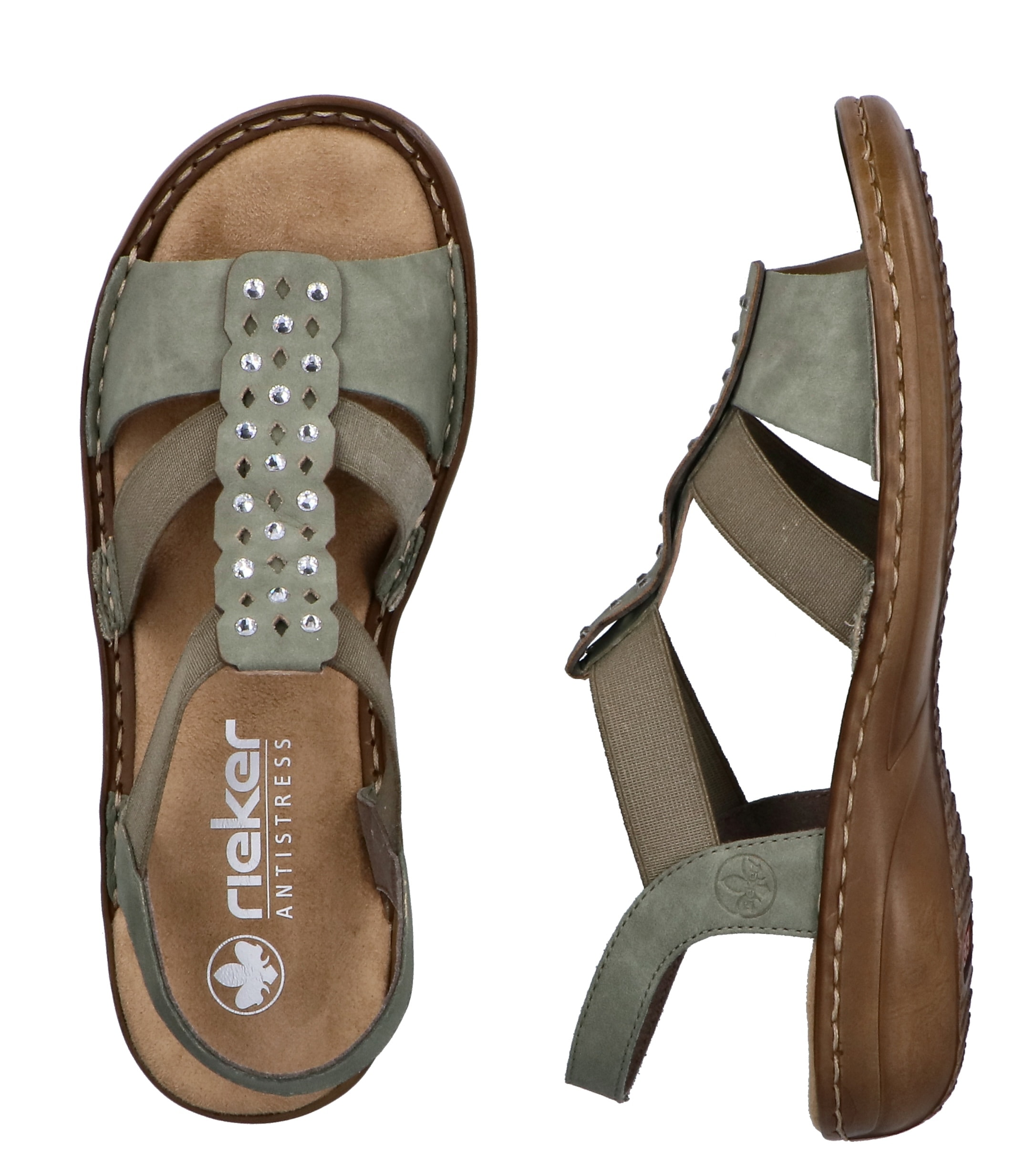 Rieker Sandale  Chaussure d'été, mule avec élastique pour un bon maintien