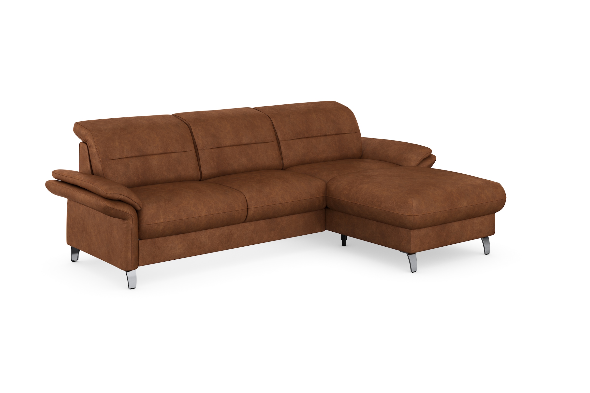 sit&more Ecksofa »Grenoble L-Form mit Federkern«, wahlweise mit Bettfunktion, Bettkasten, Arm- und Kopfteilverstellung