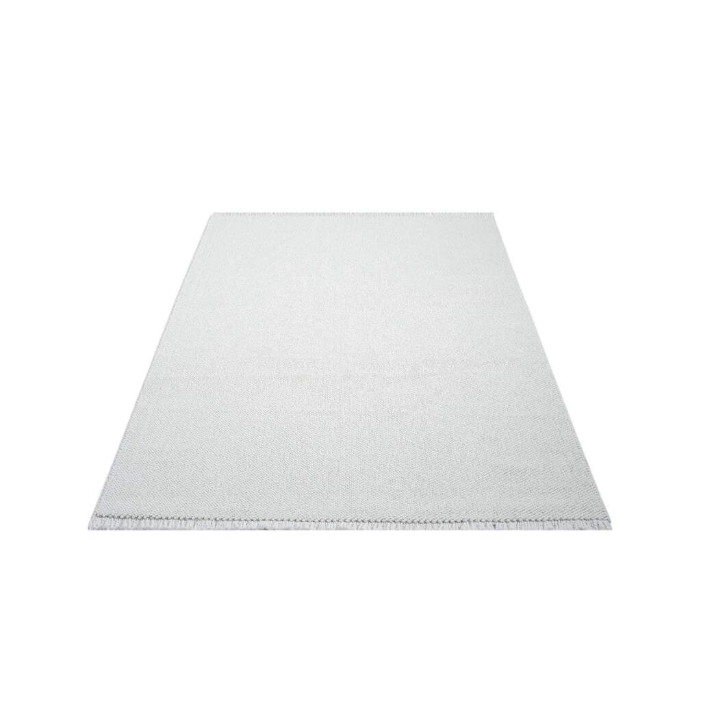 Image of Carpet City Teppich "LINDO 8843" rechteckig 11 mm Höhe Kurzflor, Hochtief-Muster/ 3D-Effekt, Fransen, Boho-Stil, Wohnzimmer
