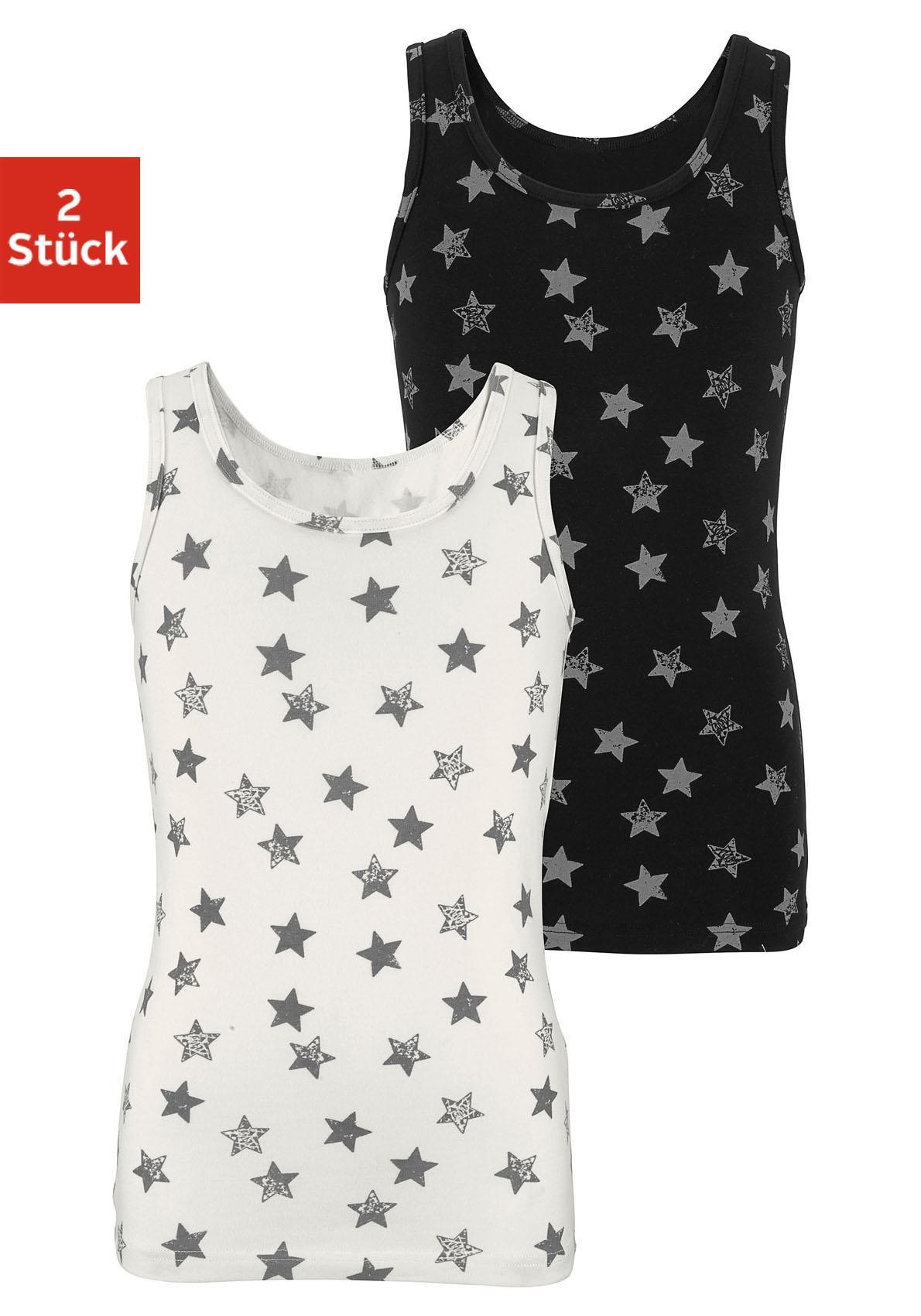 Image of Vivance Unterhemd Packung, 2 Stk. mit Sternendruck, Tanktop