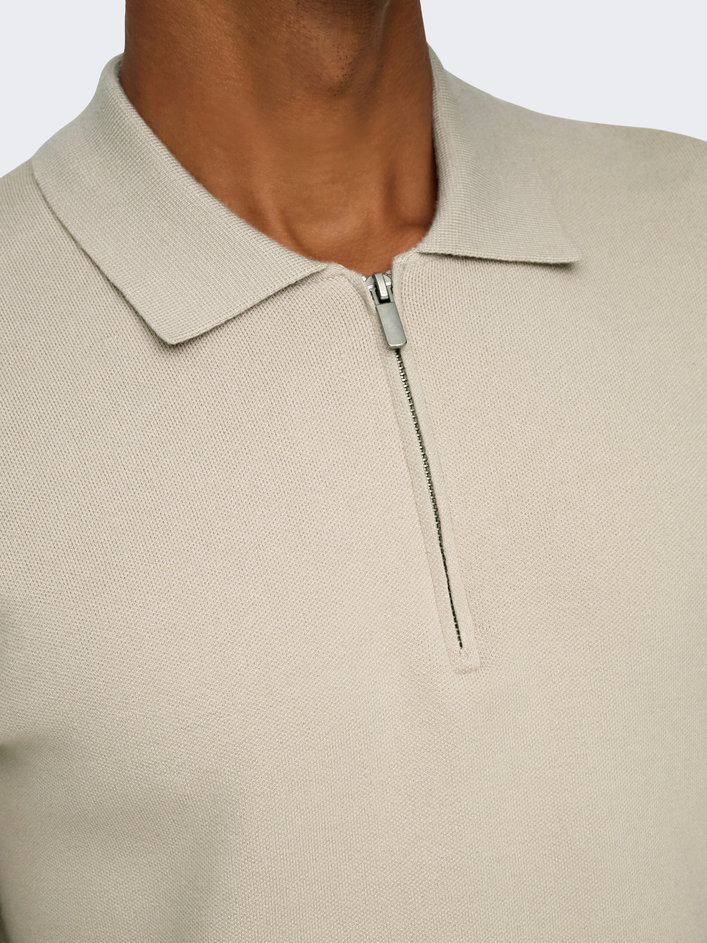 ONLY & SONS Polokragenpullover »ONSCOOPER REG LS 12 HALF ZIP POLO«