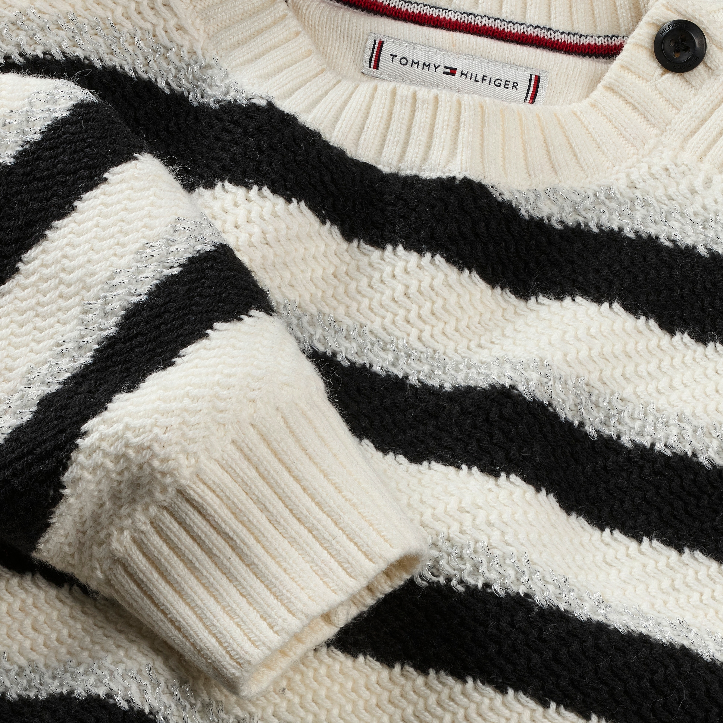 Tommy Hilfiger Strickpullover »LUREX STRIPE SWEATER« Kinder bis 16 Jahre