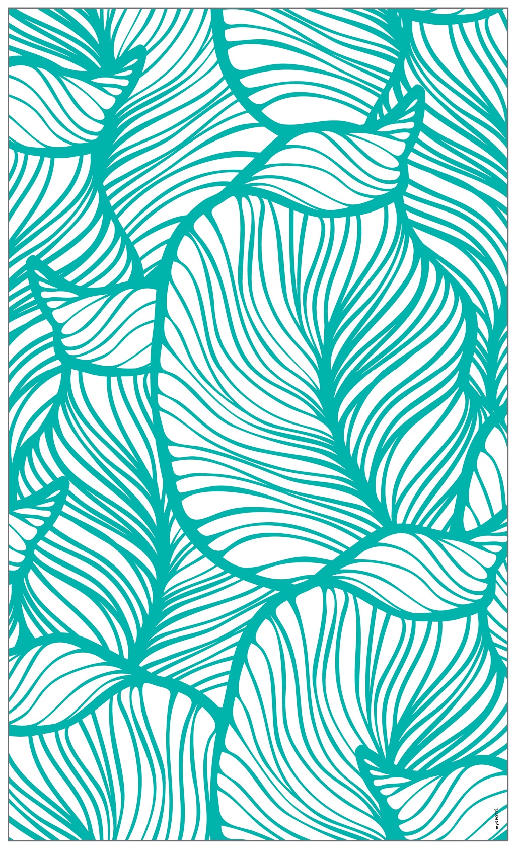 MySpotti Fensterfolie »Look Leaves turquoise«, halbtransparent,  glattstatisch haftend, 60 x 100 cm, statisch haftend jetzt kaufen