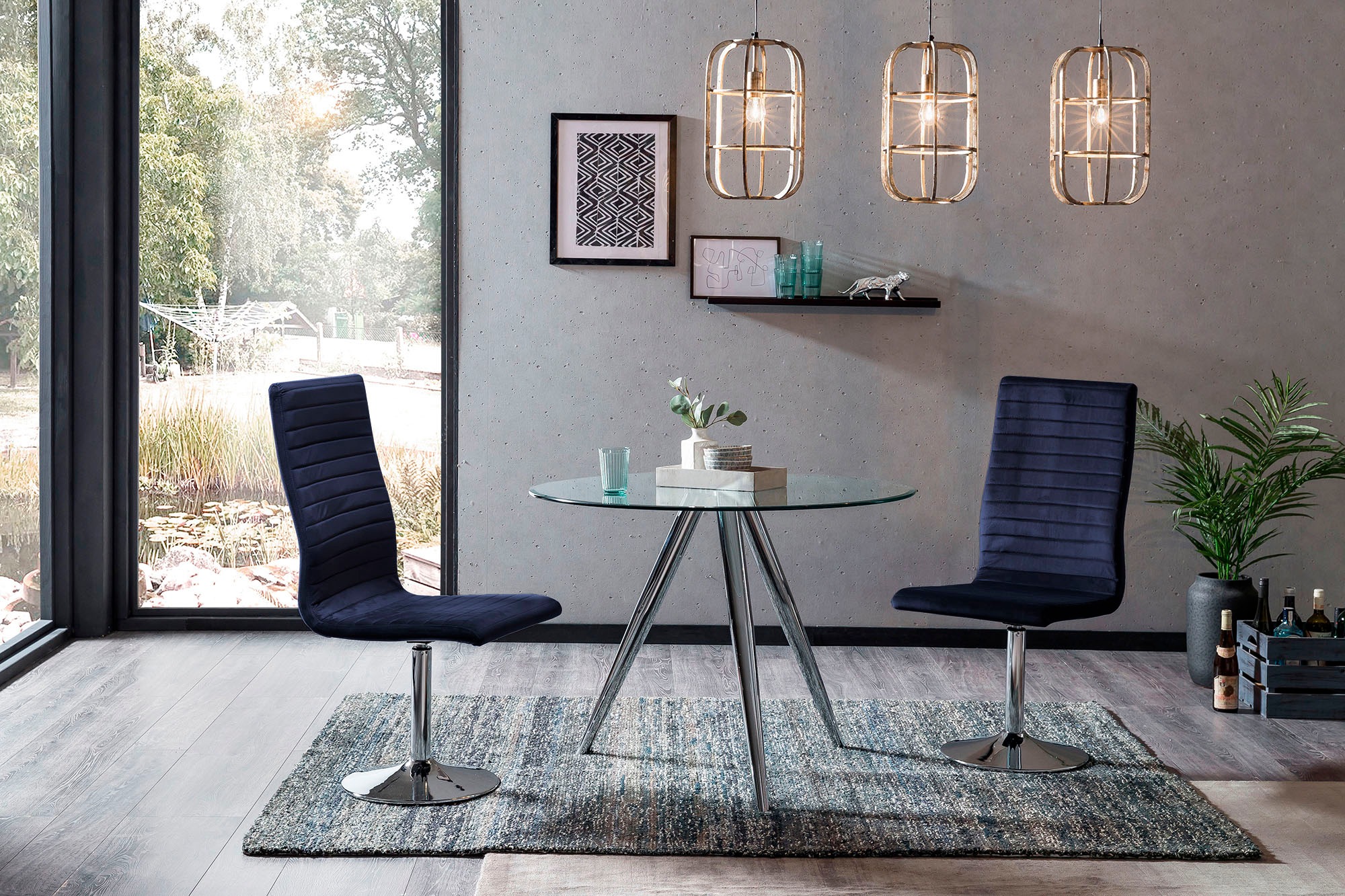 Image of SalesFever Essgruppe, (Set, 5 tlg.), mit Glastisch und Drehstühlen bei Ackermann Versand Schweiz