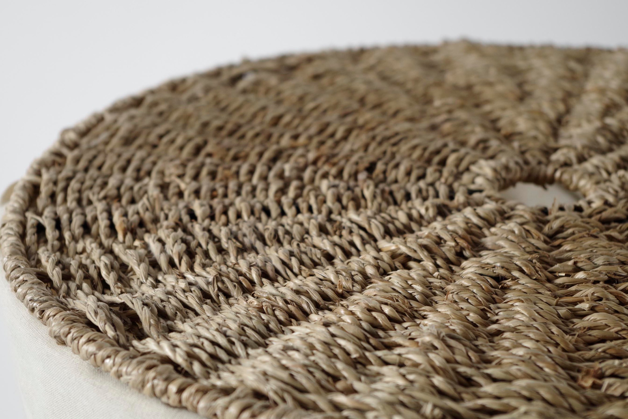 locker Wäschekorb "NATUR" Wäschesammler aus Seegras, Höhe ca. 50 cm