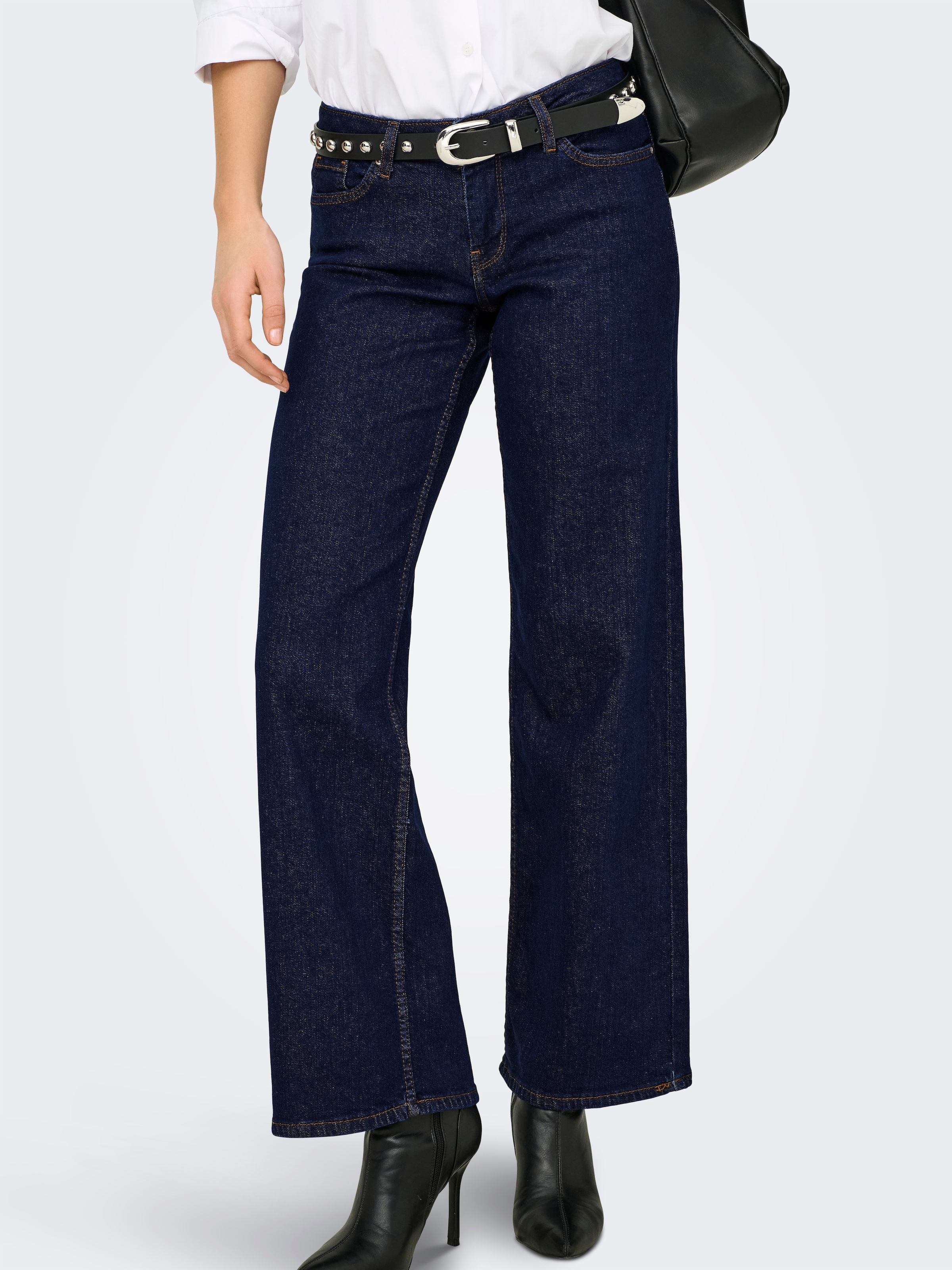 Image of ONLY Low-rise-Jeans "ONLJUDY-O LW WIDE DNM RINSE TAI966" Baumwollmischung, low waist, wide fit