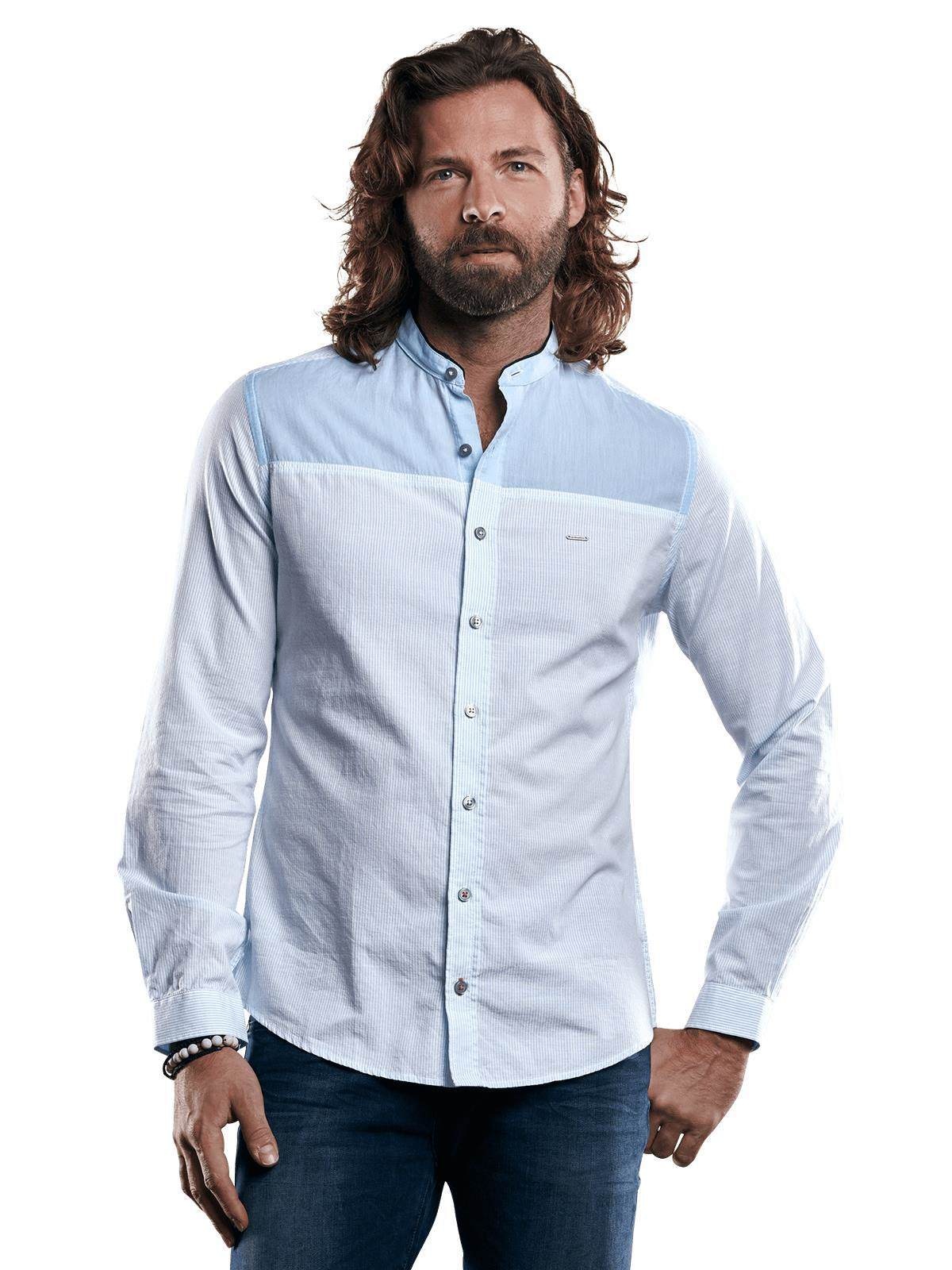 leichtes Stehkragen Hemd