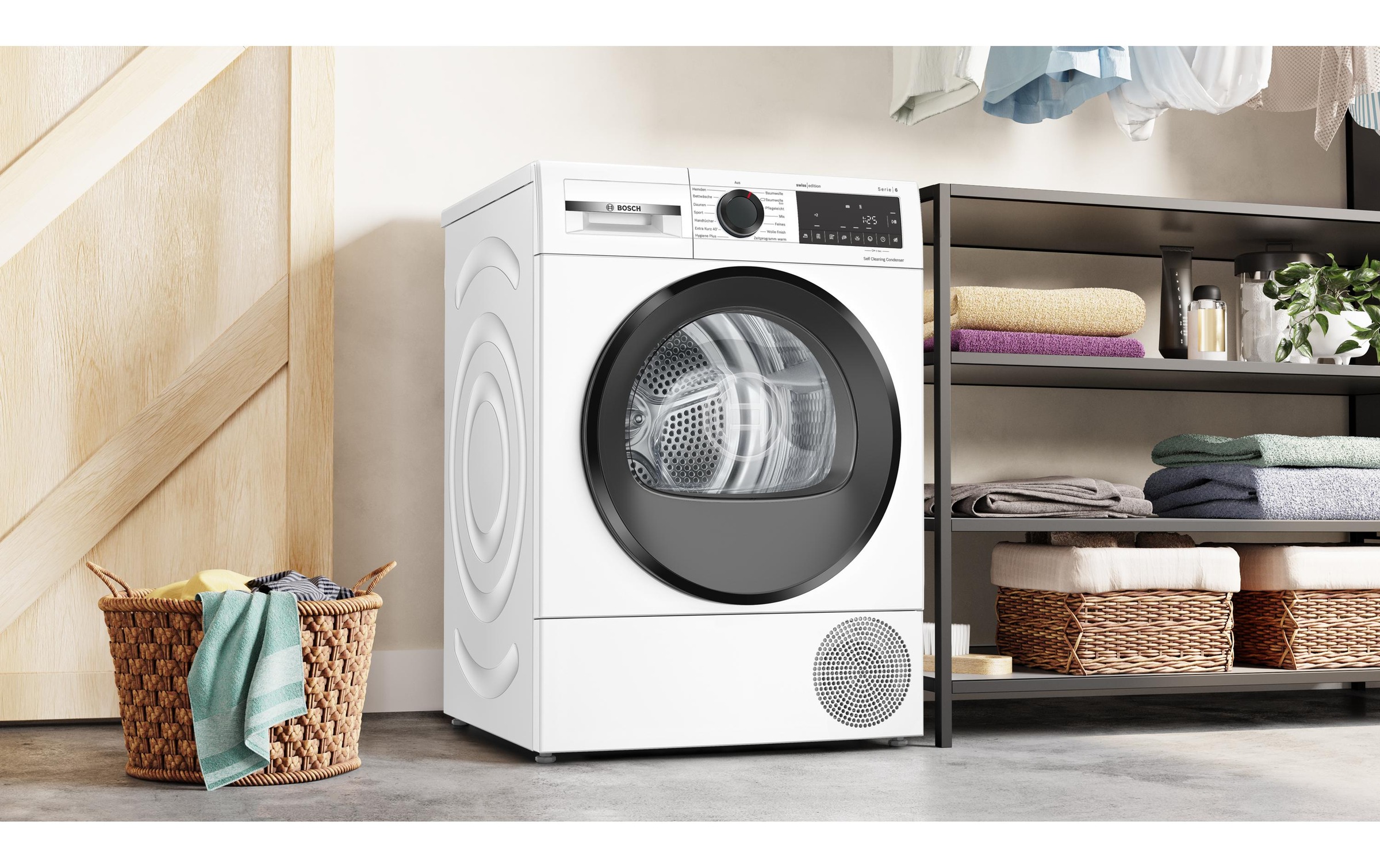 BOSCH Sèche-linge à pompe à chaleur »Serie 6 WQG2450JCH Rechts« Geräuschentwicklung: 61 dBA