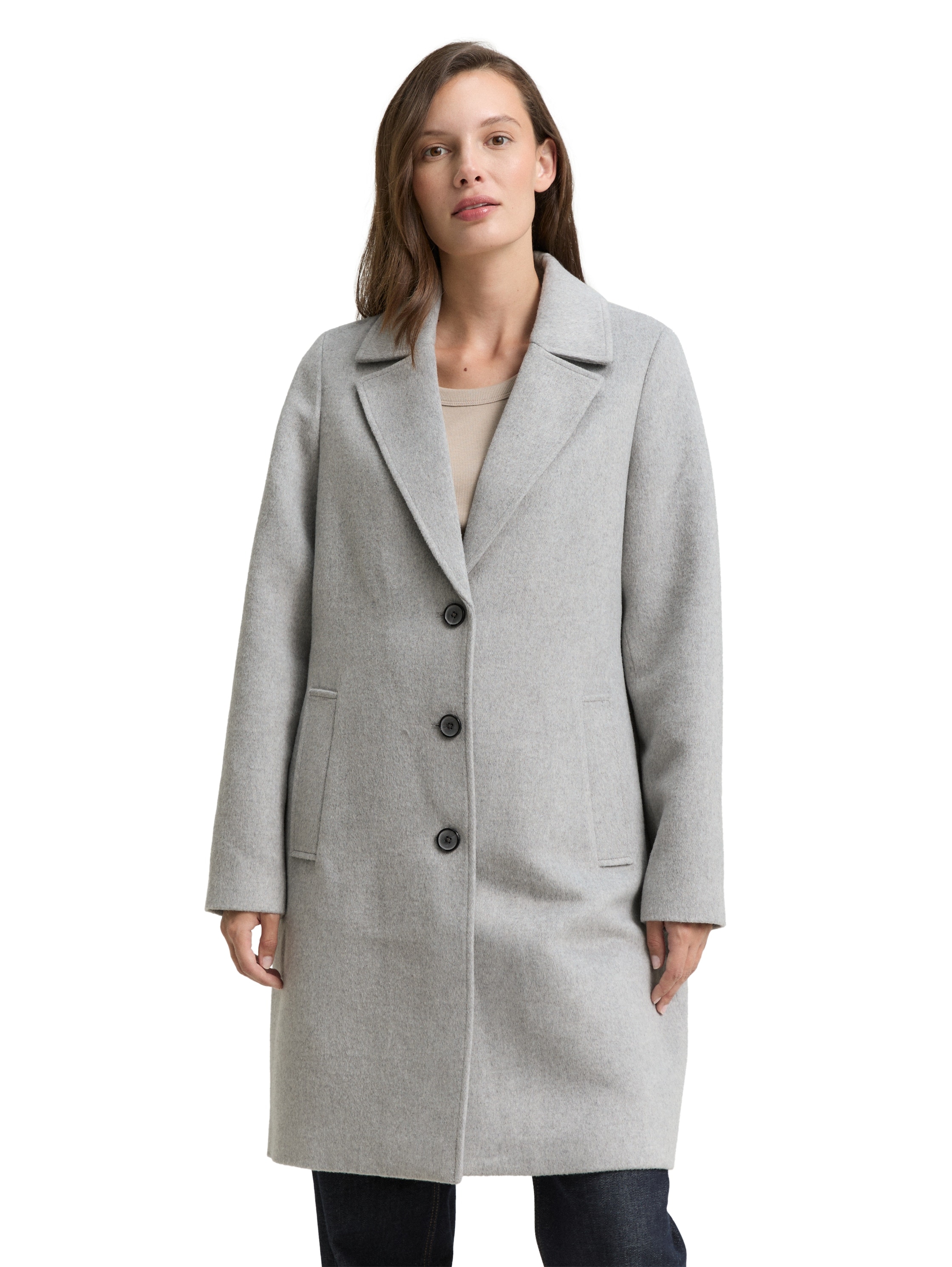 Image of TOM TAILOR Wollmantel mit Eingrifftaschen
