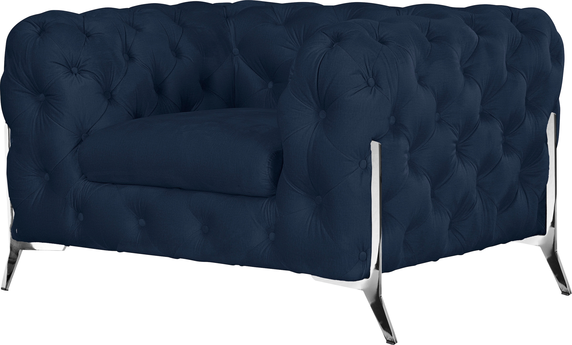 Leonique Chesterfield-Sessel »Amaury Sessel«, aufwändige Knopfheftung, moderne Chesterfield Optik, Fussfarbe wählbar