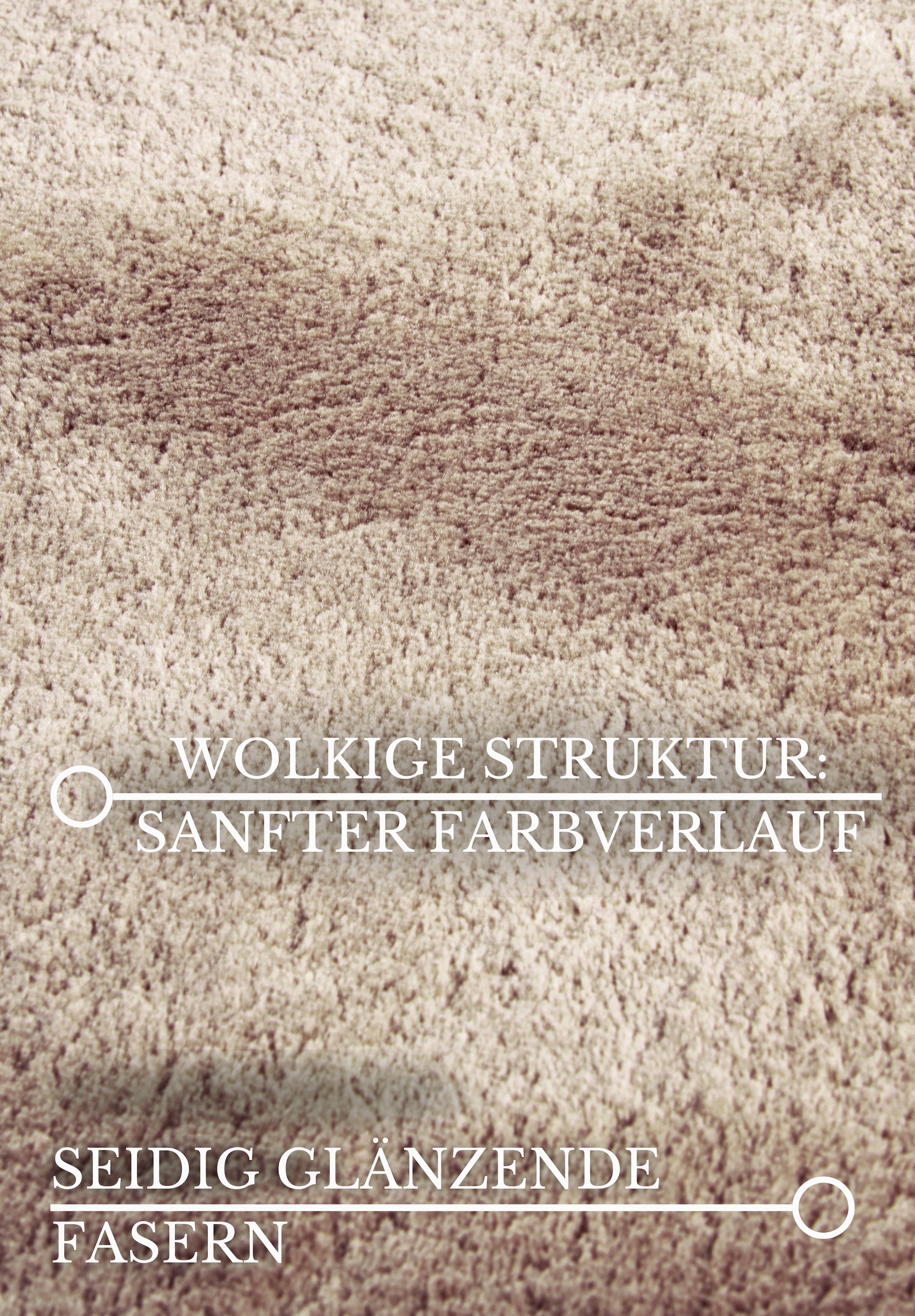 Villeroy & Boch Tapis »Leon« Rond 15 mm Höhe Langflor, Shaggy, einfarbig, flauschig, weich, glänzend, modern, uni