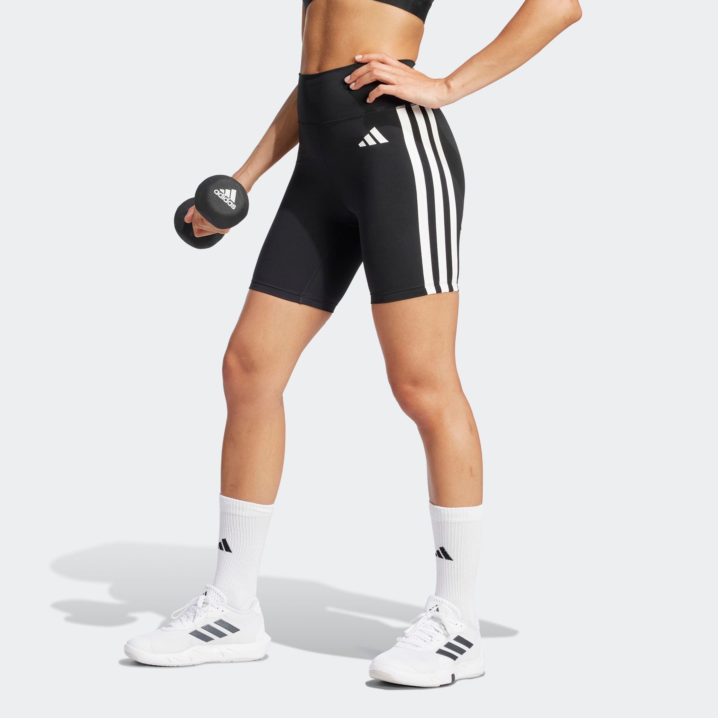 Image of adidas Performance Shorts "OPTIME ESSENTIALS 3-STRIPES LEGGINGS" mit eng anliegendem Schnitt, für Erwachsene, sportlicher Stil
