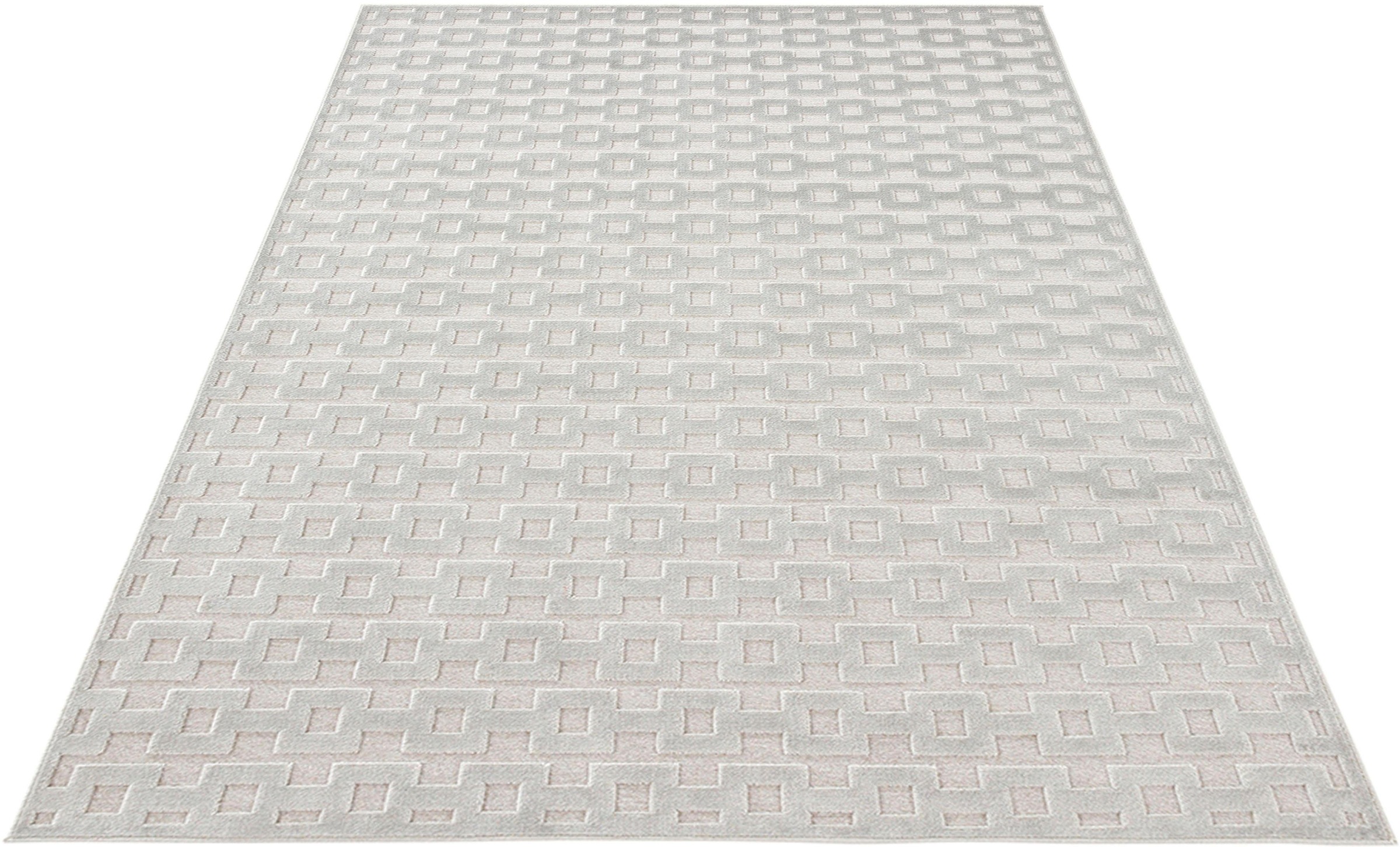 Image of MINT RUGS Teppich »Bouton«, rechteckig, 4 mm Höhe, Viskose, Relief Optik, Schlichtes Design, Hoch-Tief Struktur, Wohnzimmer, Schlafzimmer, Robust, Pflegeleicht bei Ackermann Versand Schweiz
