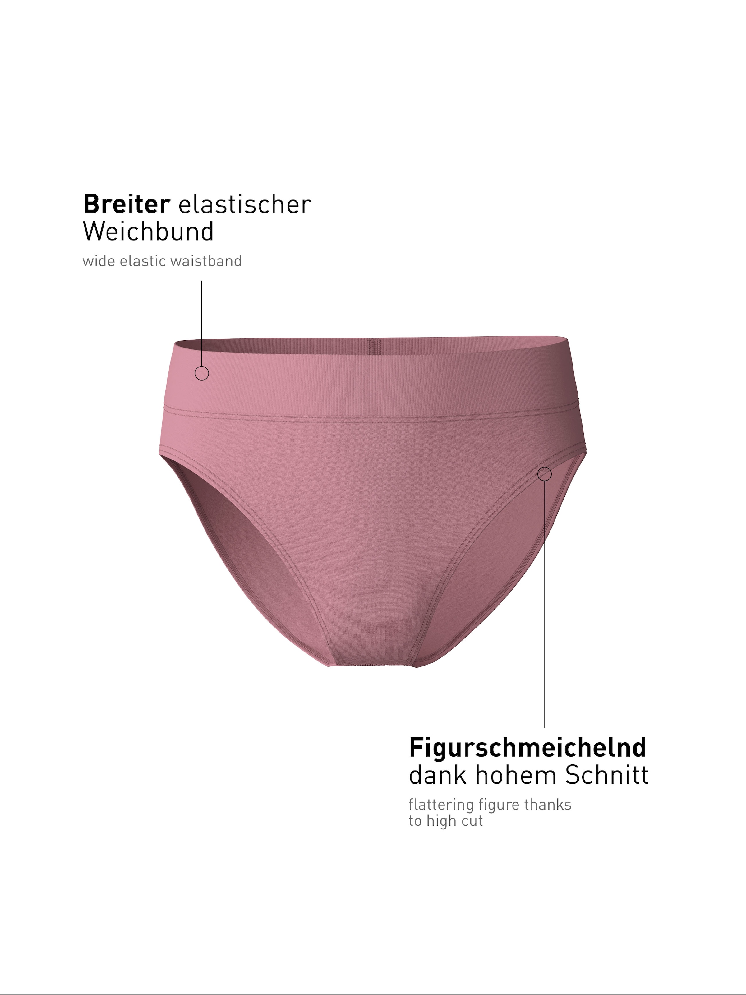 CALIDA High-Waist-Slip »Elastic« breiter Softbund, elastisch, Single Jersey, atmungsaktiv, weich