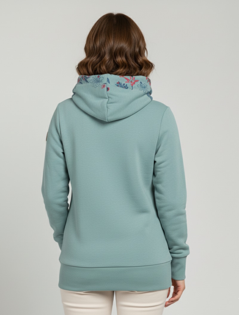 Ragwear Sweatshirt »ANGELLIKA FLOWERS O«, mit asymmetrischem Schalkragen
