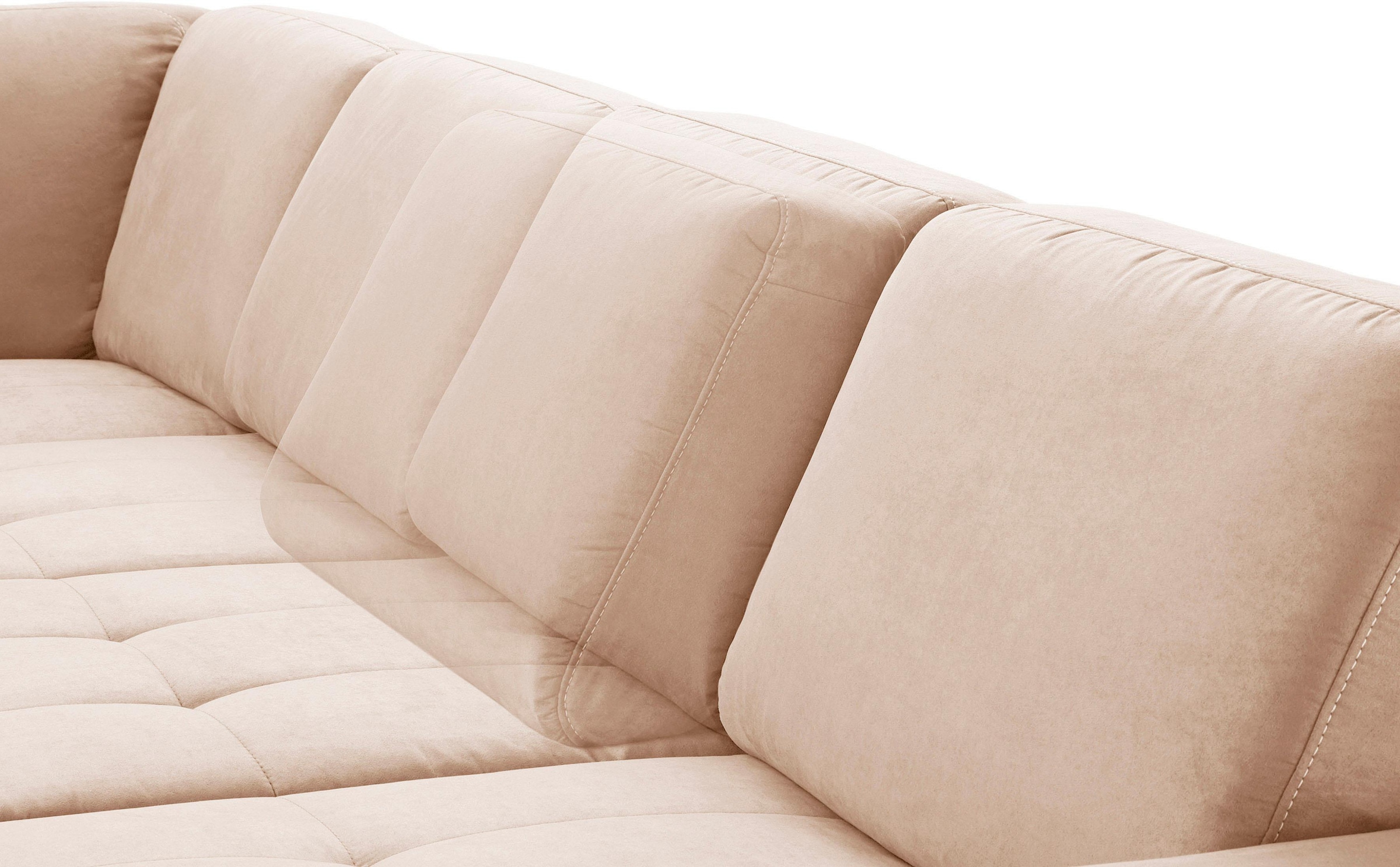 sit&more Paysage de salon »Santorini U-Form« mit Federkern und Sitztiefenverstellung, wahlweise mit Bettfunktion