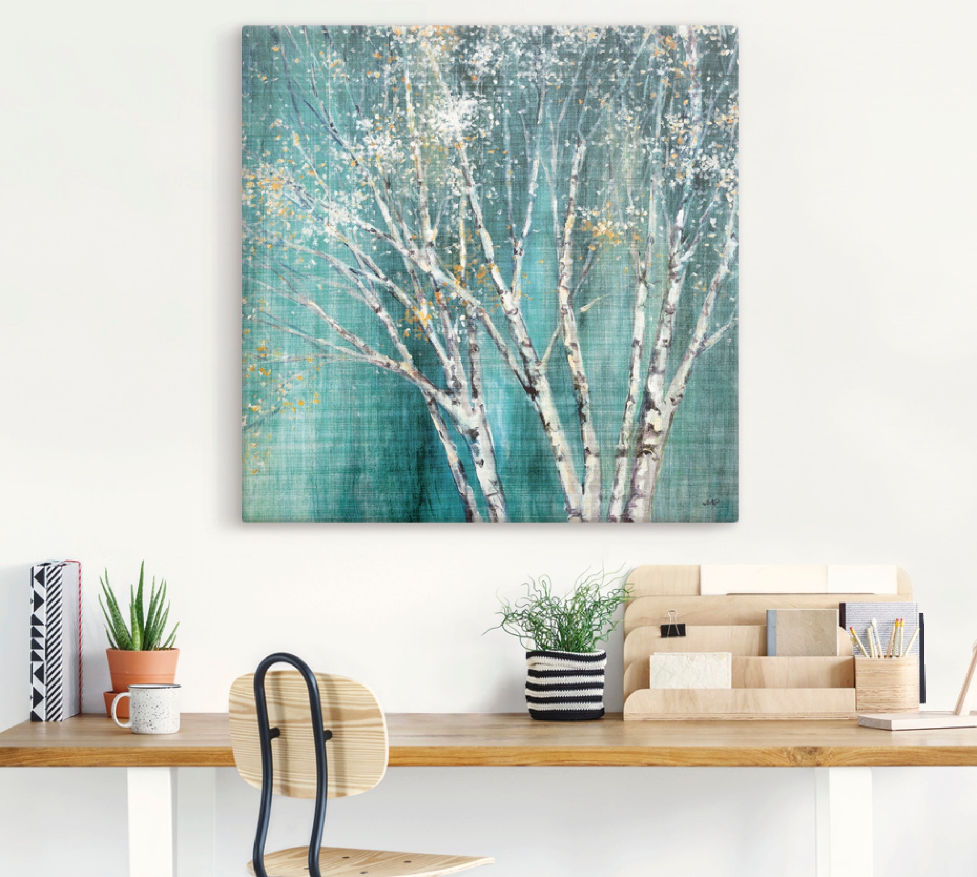 Artland Wandbild »Blaue Birke«, Bäume, (1 St.), als Leinwandbild, Poster, Wandaufkleber in verschied. Grössen