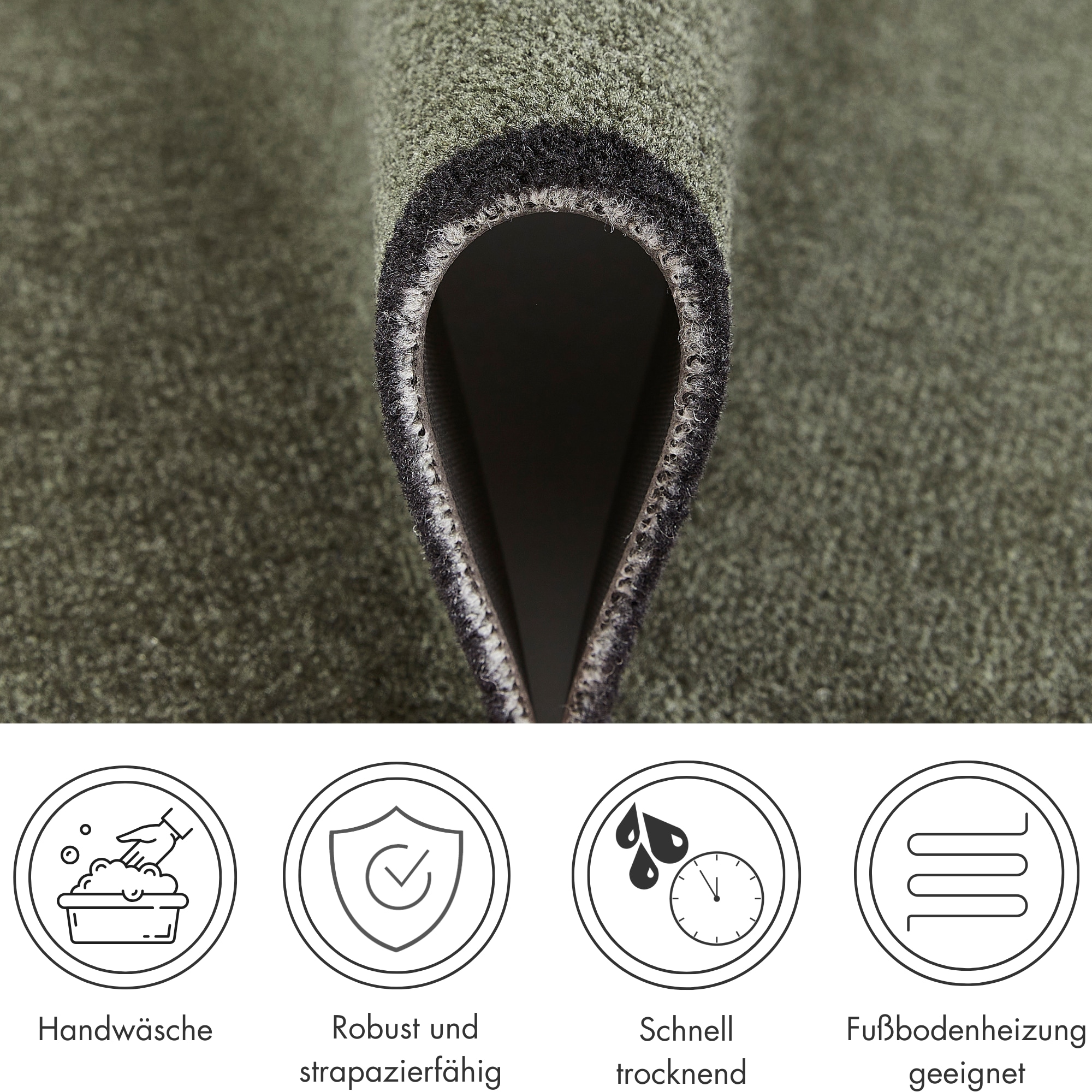 Barbara Becker Fussmatte »Touch, Made in Belgium«, rechteckig, 10 mm Höhe, Schmutzfangmatte, In- und Outdoor geeignet, waschbar