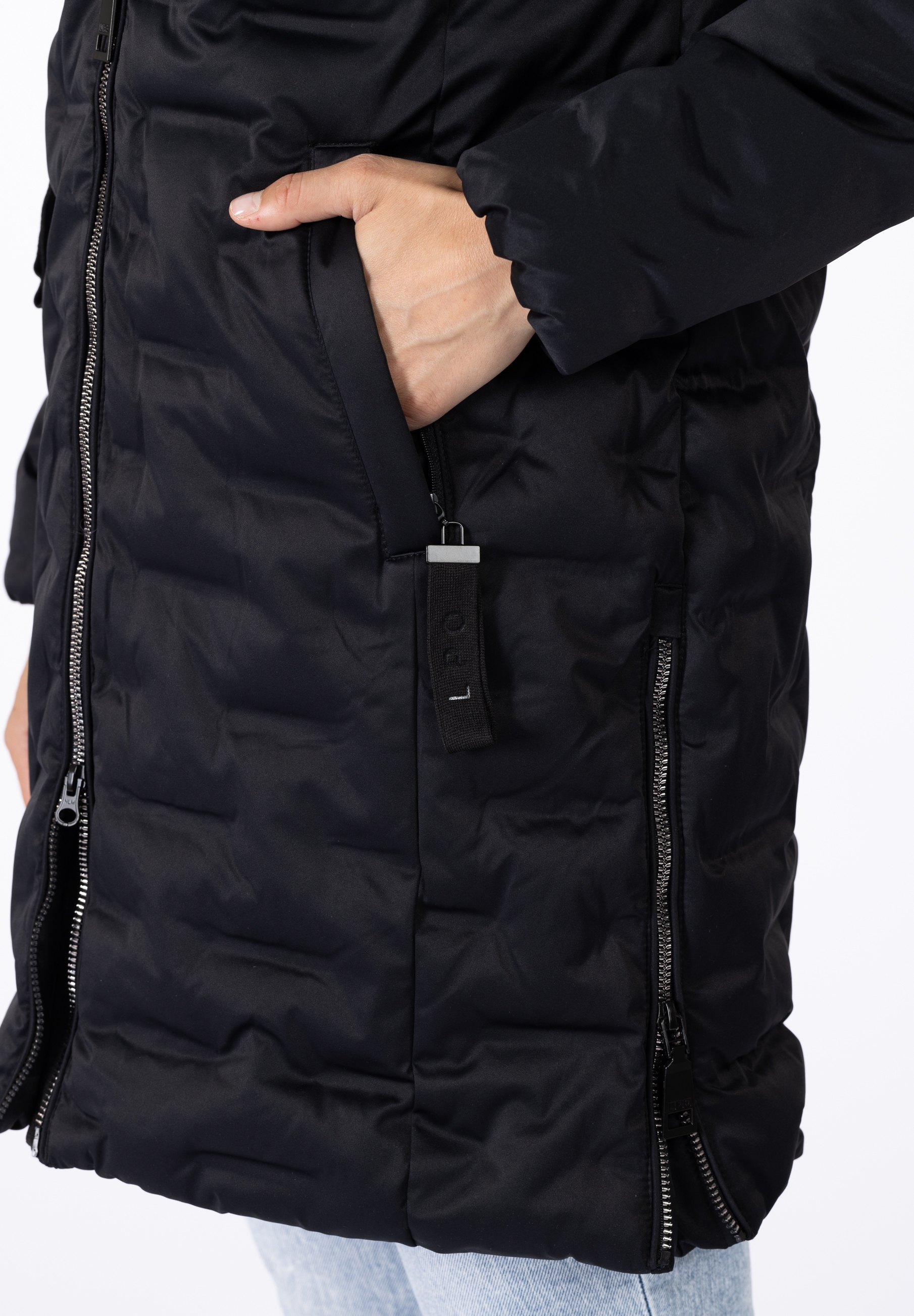 LPO Steppjacke »MARA II LONG« mit Kapuze auch in Grossen Grössen erhältlich