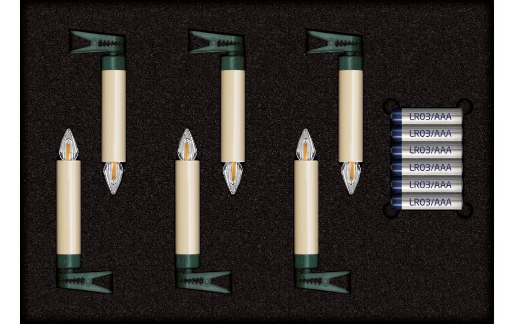 lumix Bougies de Noël »Baumkerze SuperLight« 6 cuis-flammig
